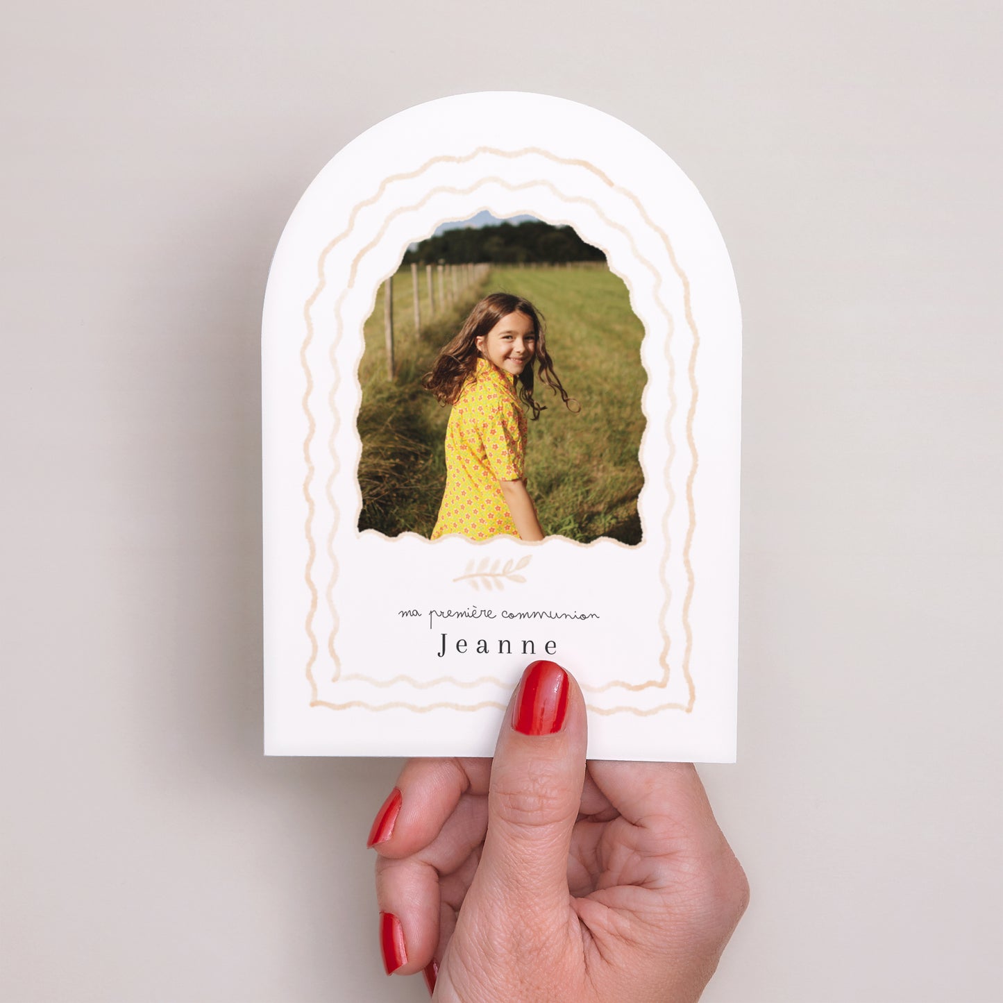 Faire-part Communion Petite arche Arche Ondulée photo N° 2