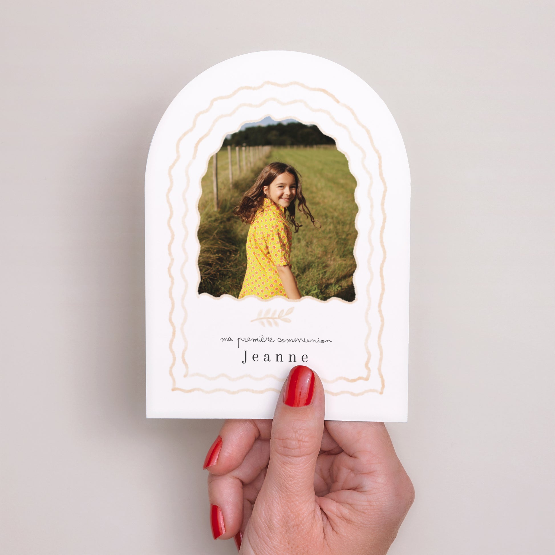 Faire-part Communion Petite arche Arche Ondulée photo N° 2