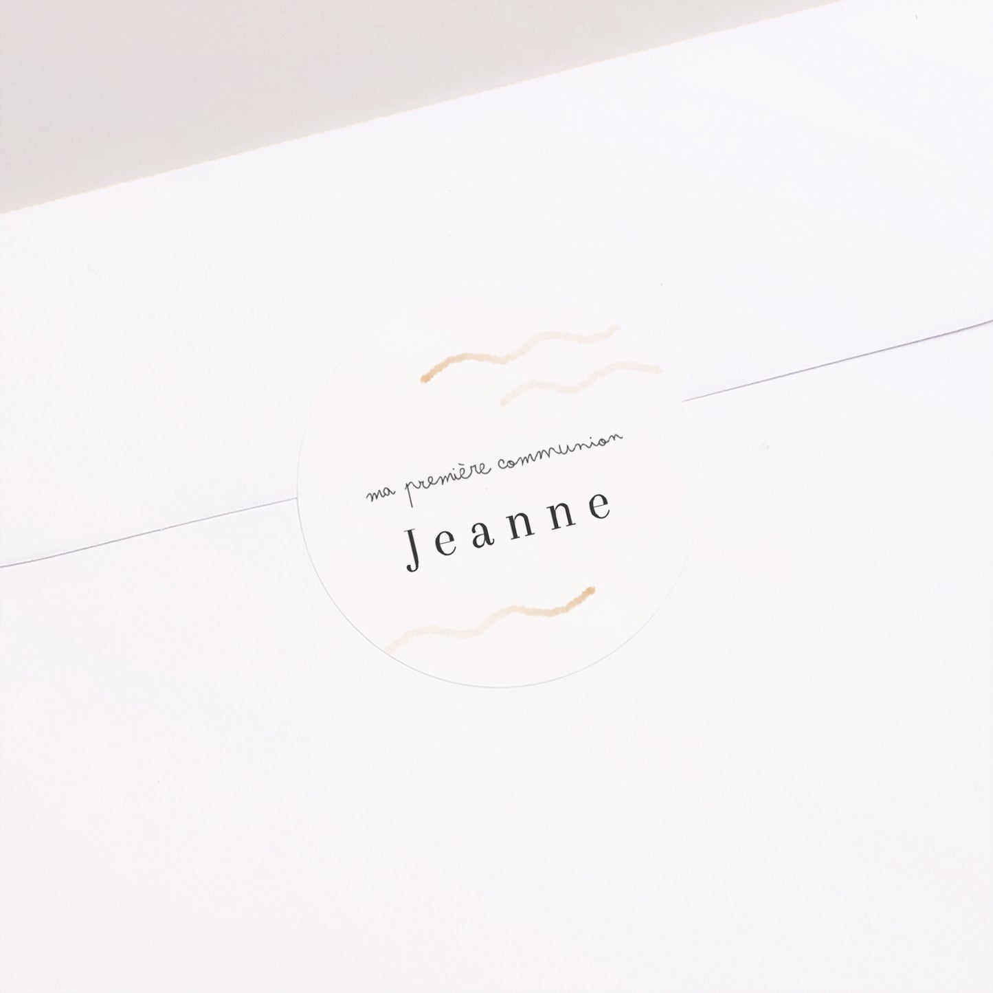 Sticker Communion Rond Arche Ondulée photo N° 1