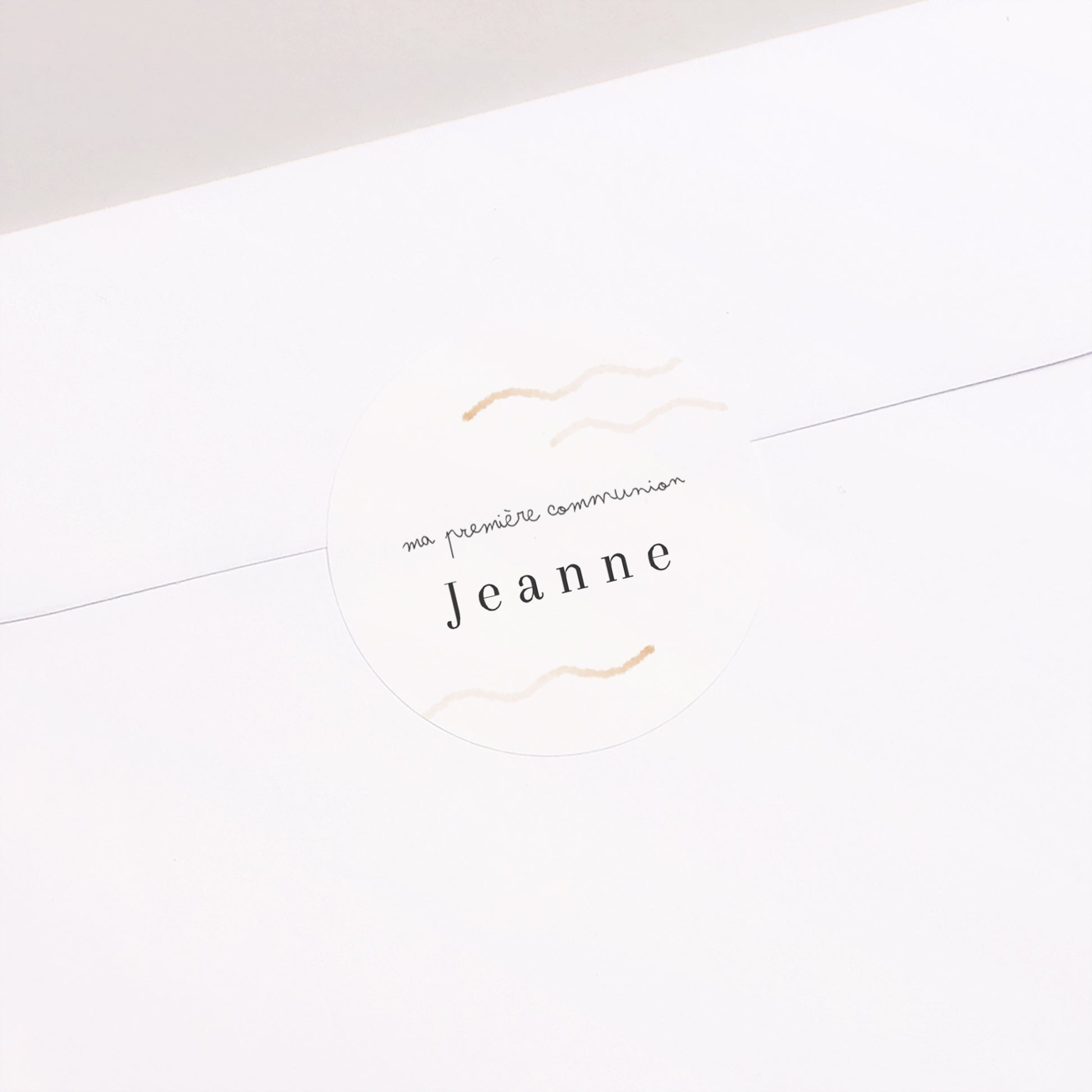 Sticker Communion Rond Arche Ondulée photo N° 1