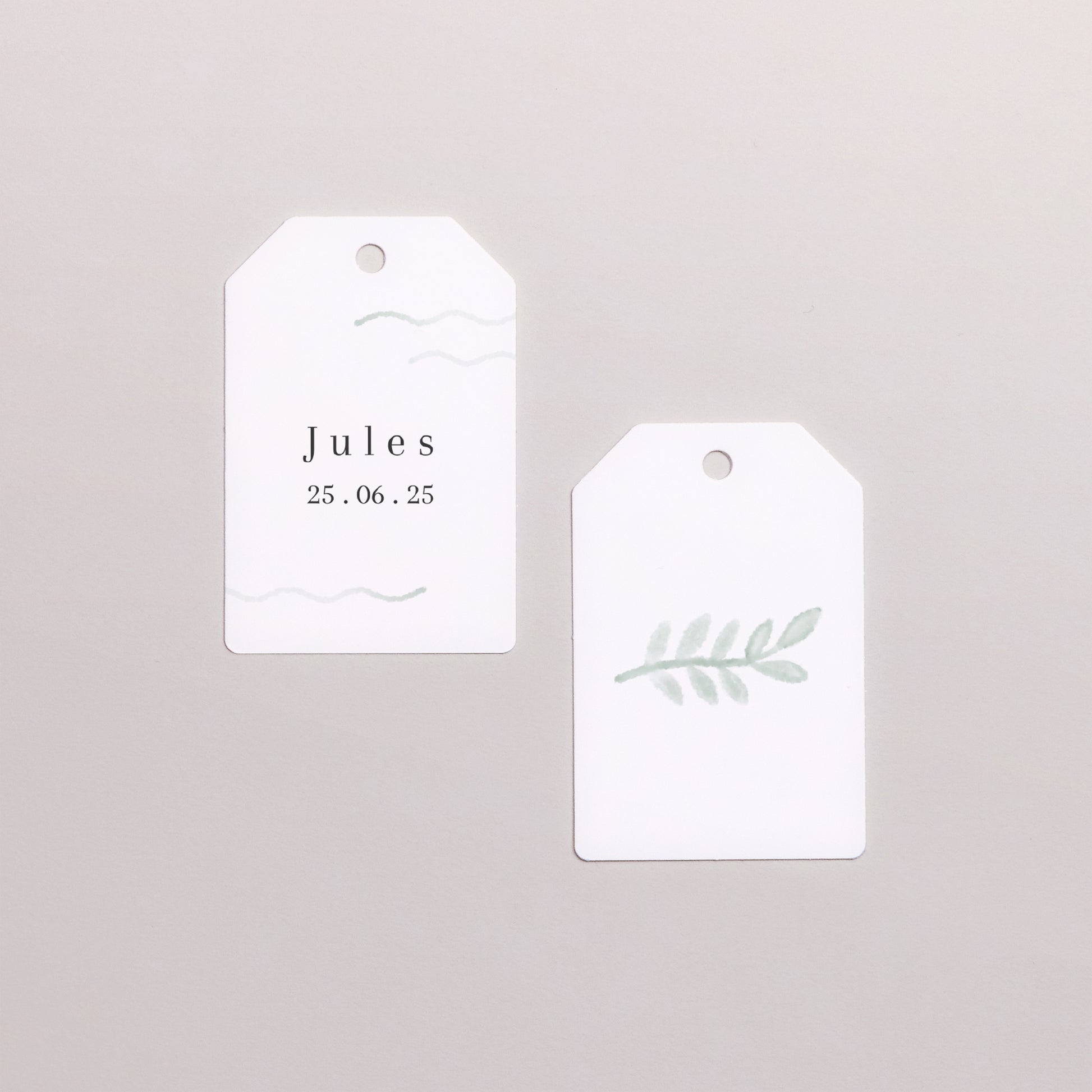 Etiquette perforée Communion Fanion Arche Ondulée, vert photo N° 1