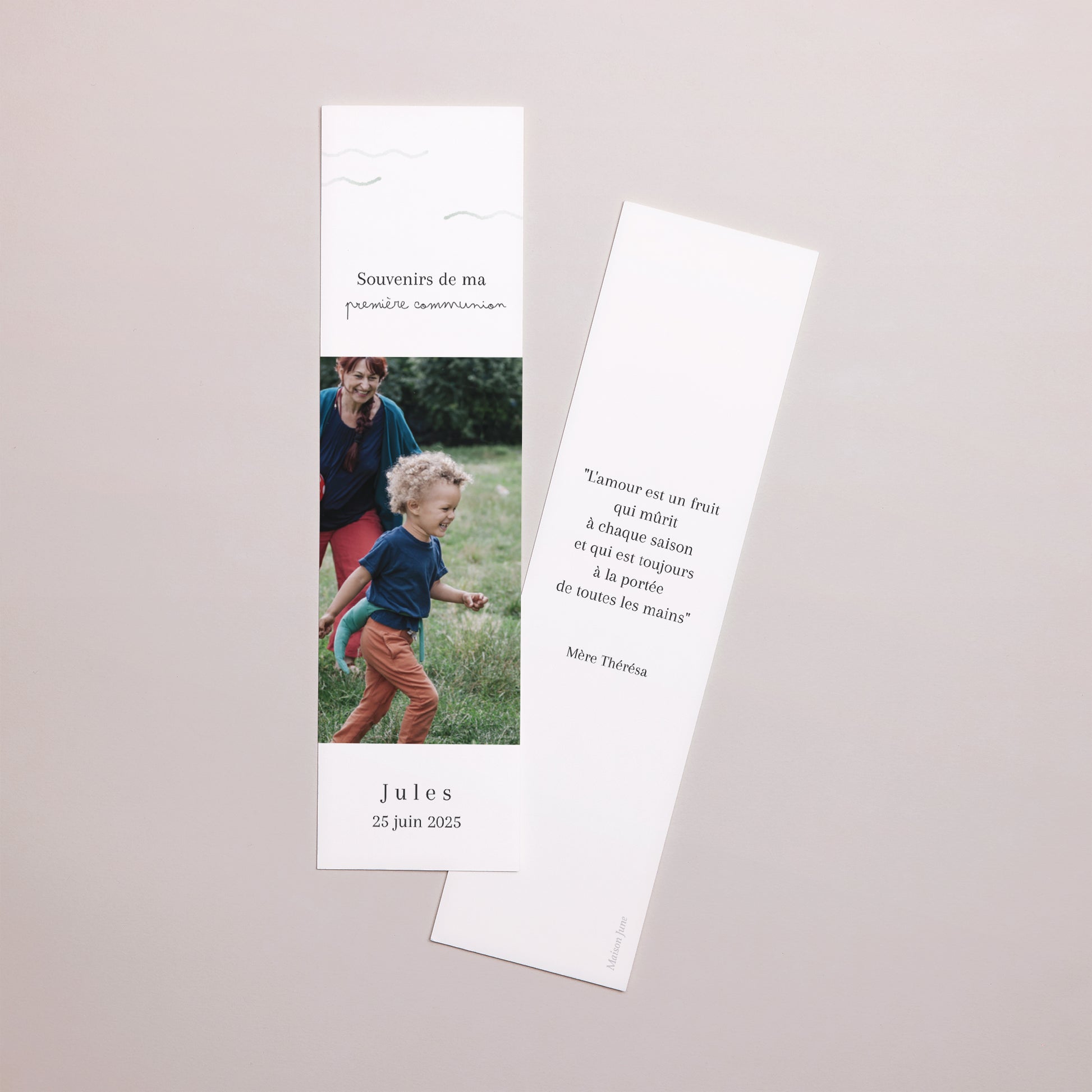 Marque-page Communion Marque-page Arche Ondulée, vert photo N° 1