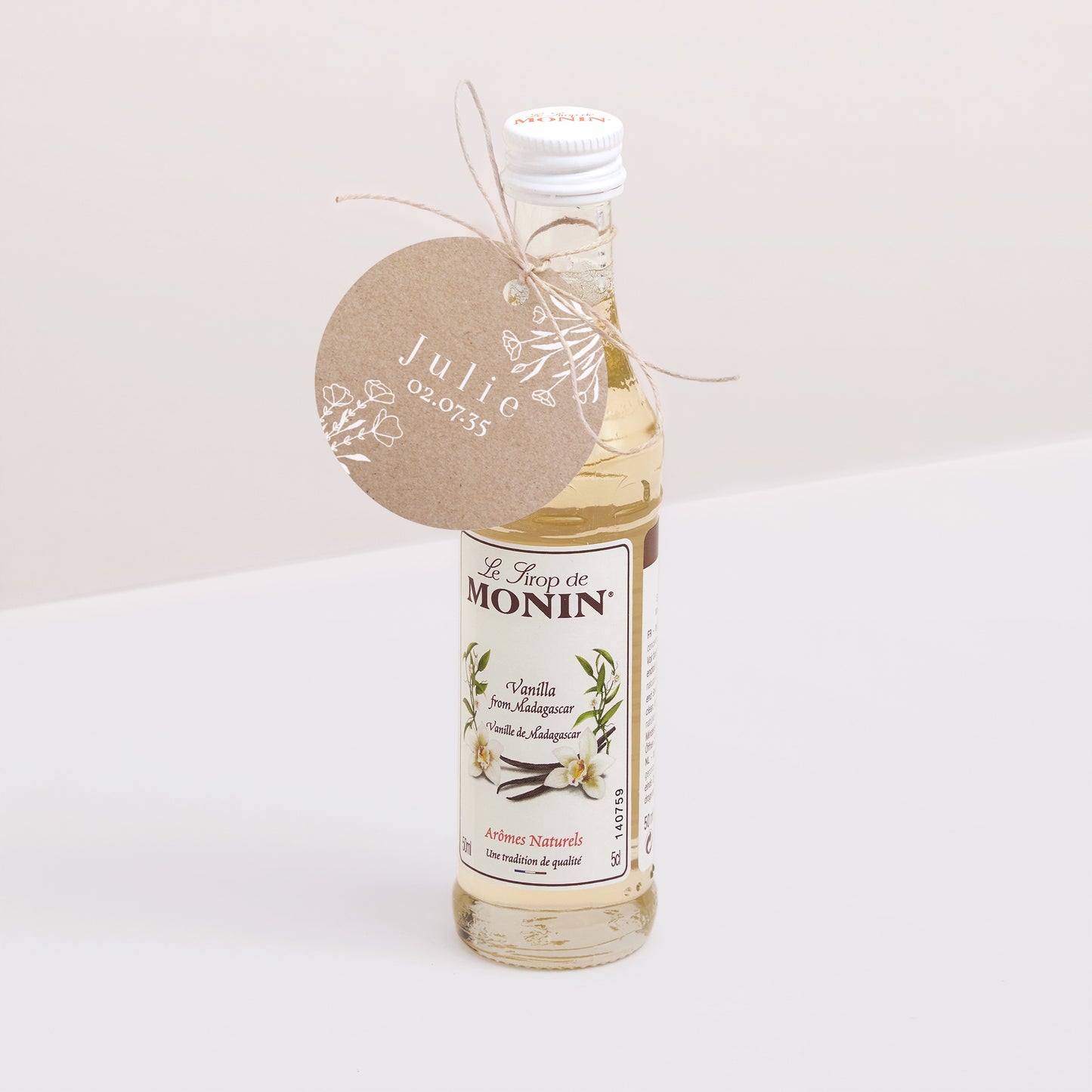 Etiquette perforée Communion Ronde Liberty Blanc photo N° 3