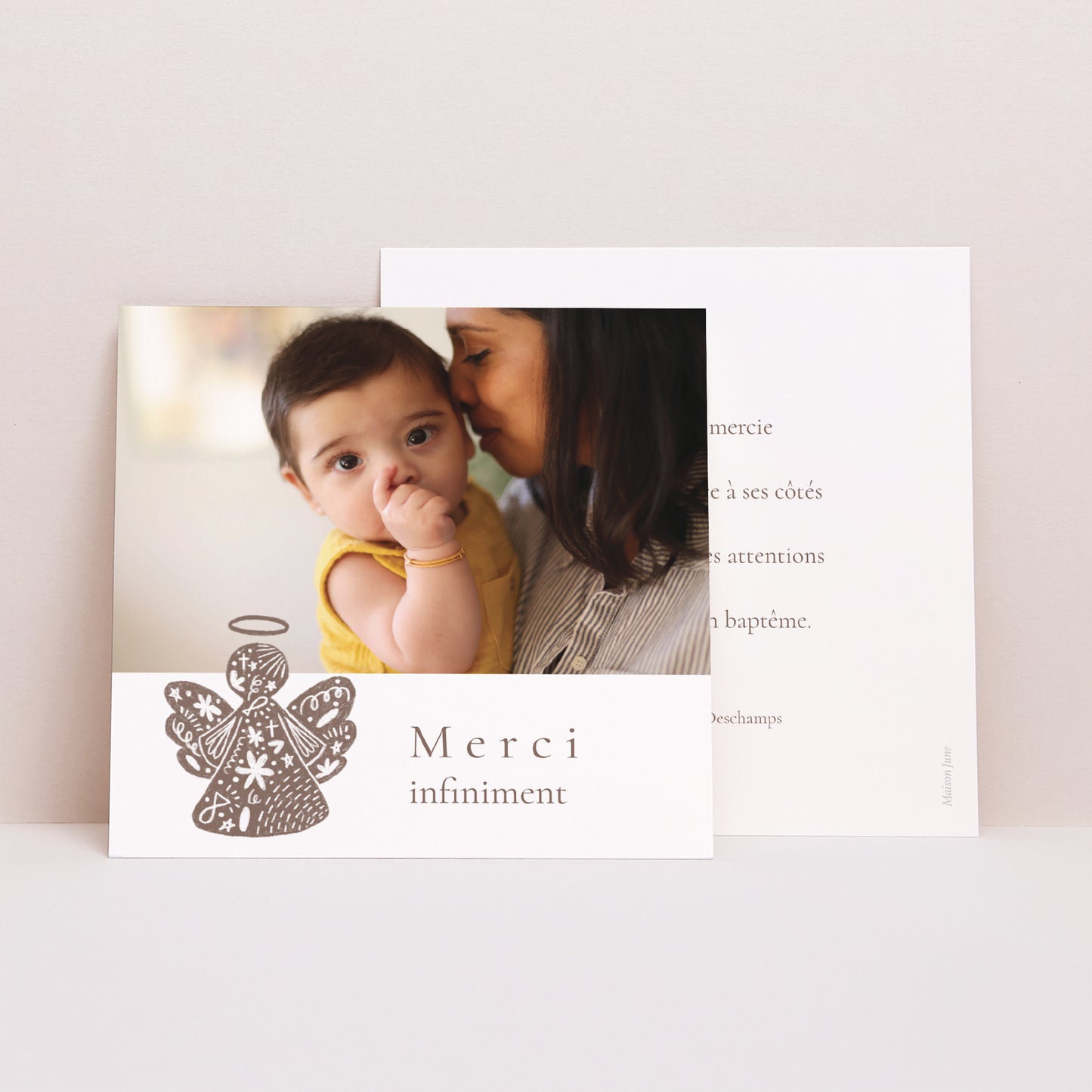 Remerciements Baptême Carré Angelot et chapelet photo N° 1