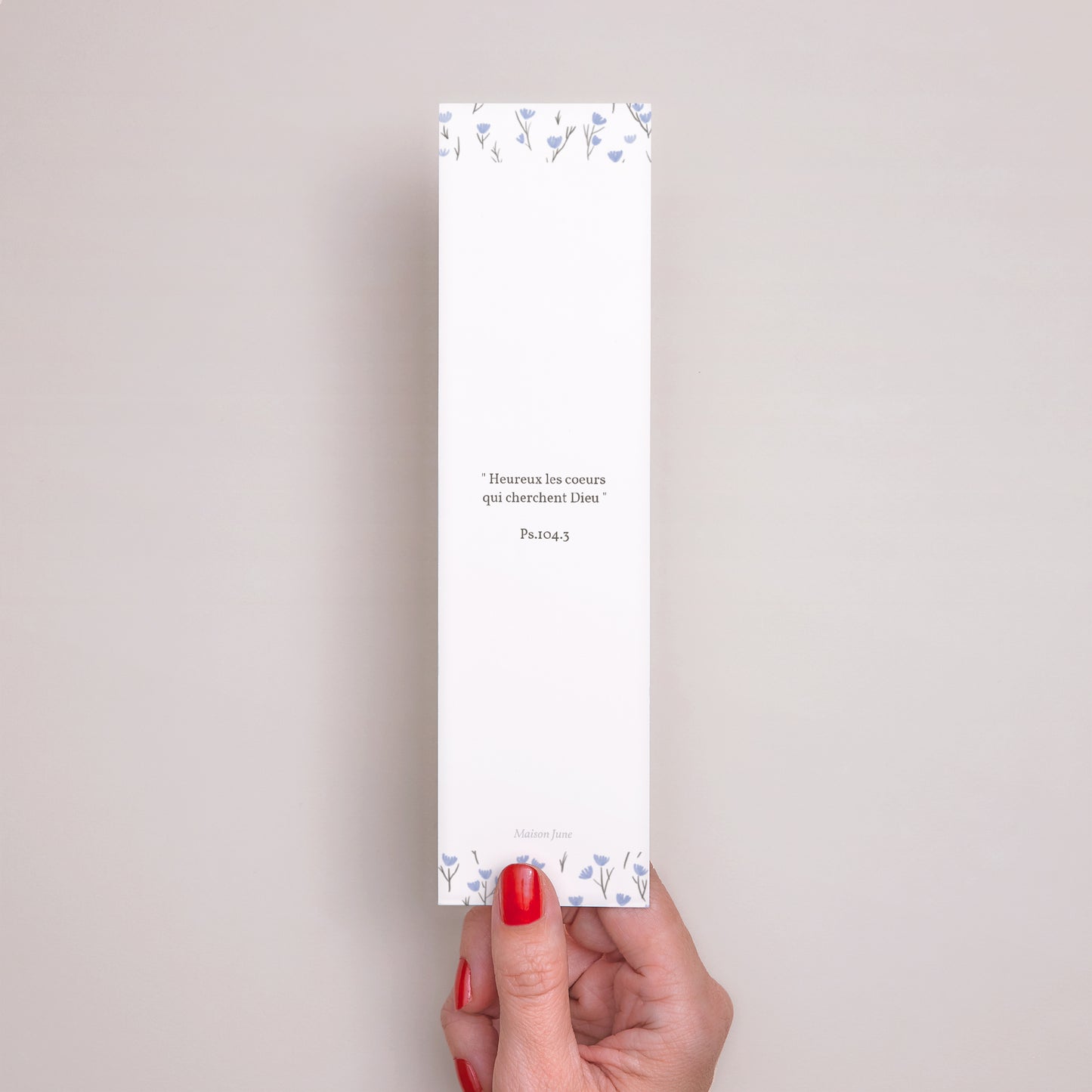 Marque-page Baptême Marque-page Liberty fleurs bleu photo N° 3