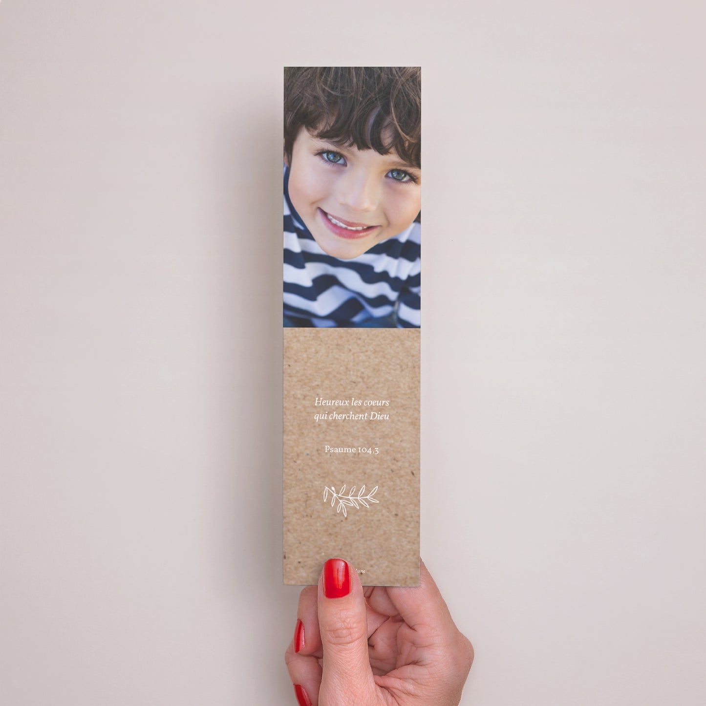 Marque-page Communion Marque-page Église, Effet Kraft photo N° 3