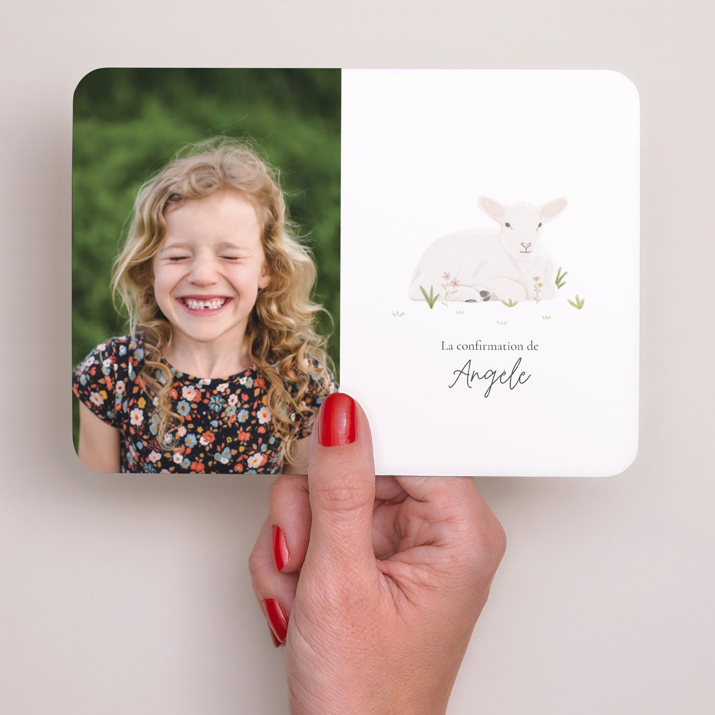 Faire-part Confirmation Paysage, bords arrondis L'Agneau du Sauveur photo N° 3