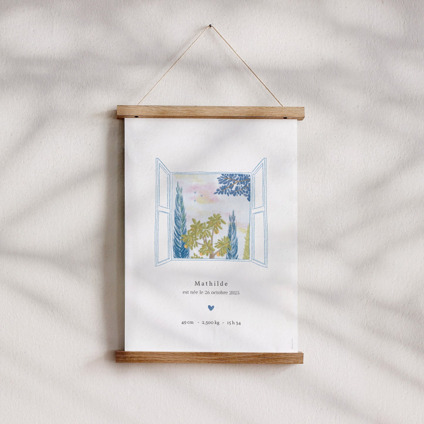 Affiche Naissance Portrait Vue du jardin photo N° 4
