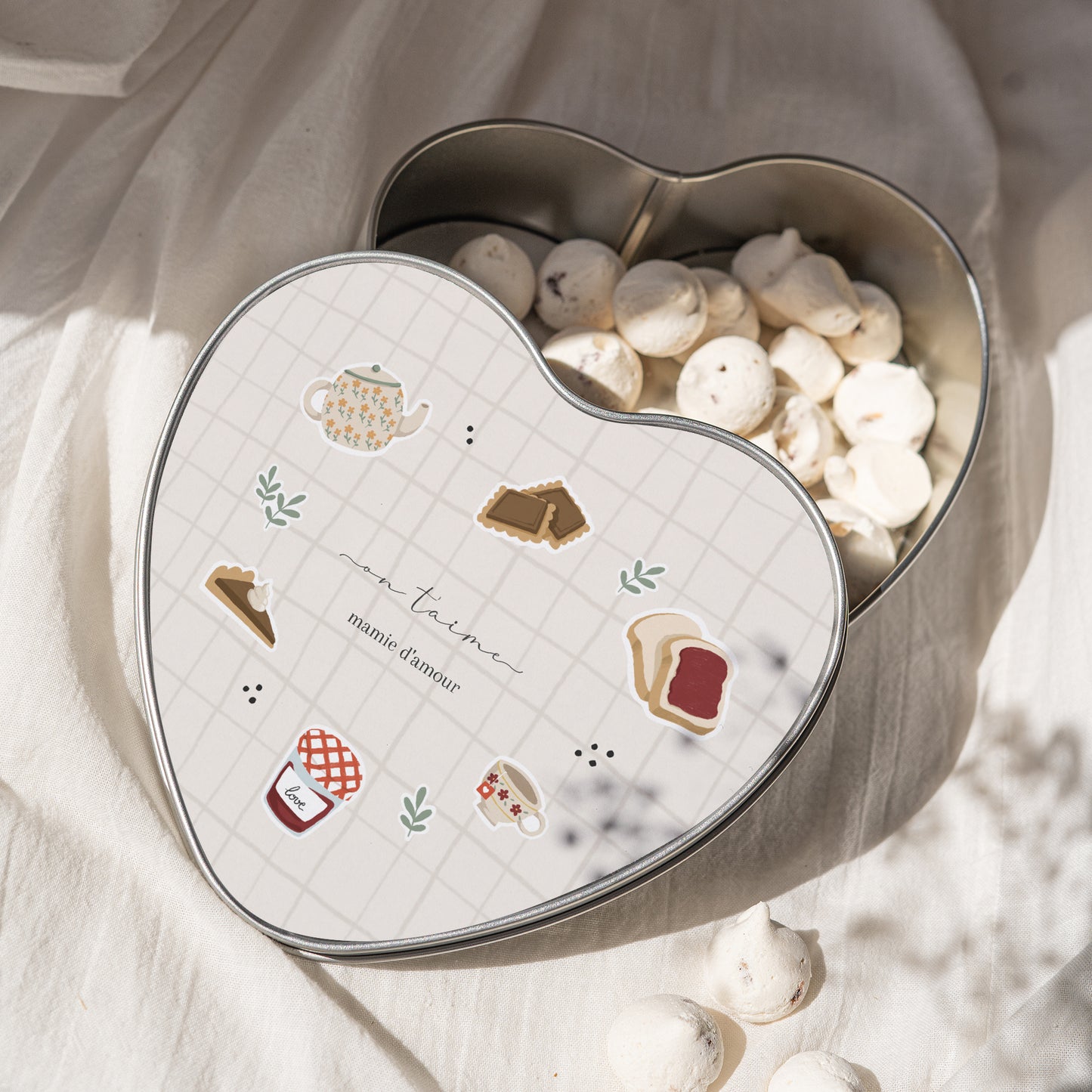 Boite métallique Cœur Tea time photo N° 2