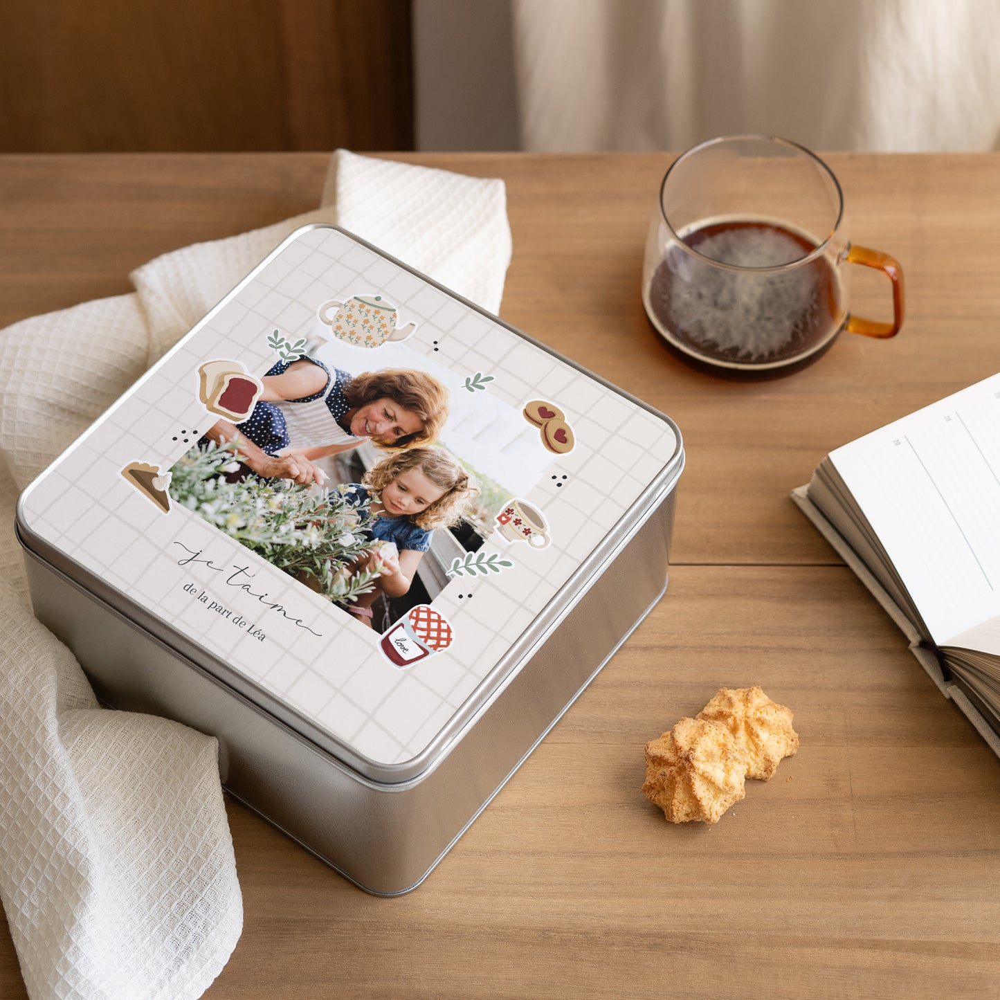 Boite métallique Carrée Tea time photo N° 2