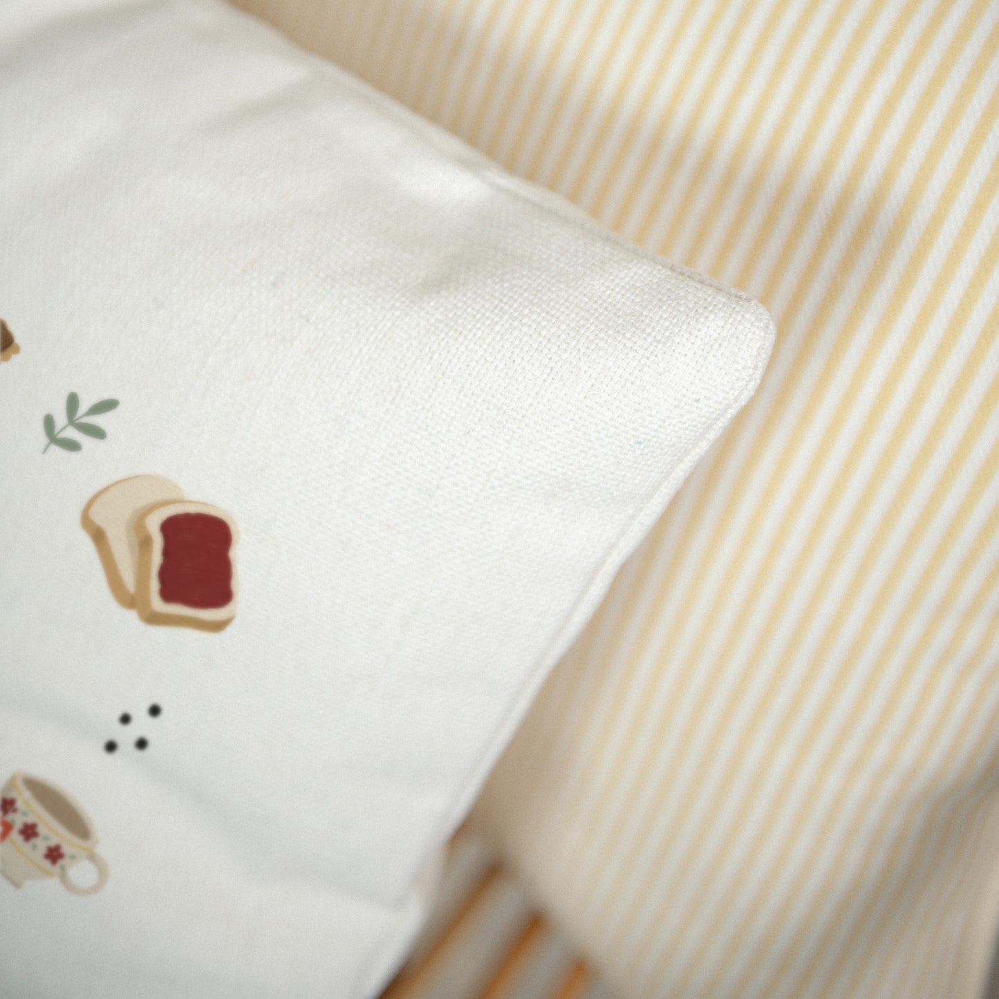 Coussin Beige naturel Tea time photo N° 3