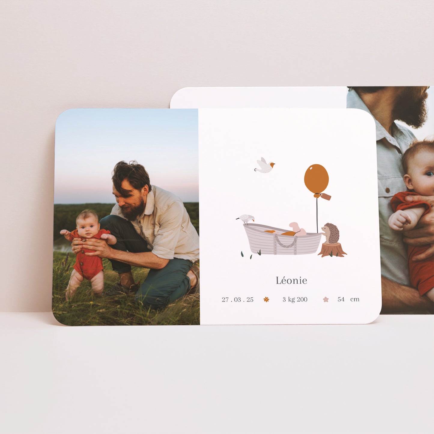 Faire-part Naissance Paysage, bords arrondis Le berceau de la nature photo N° 1