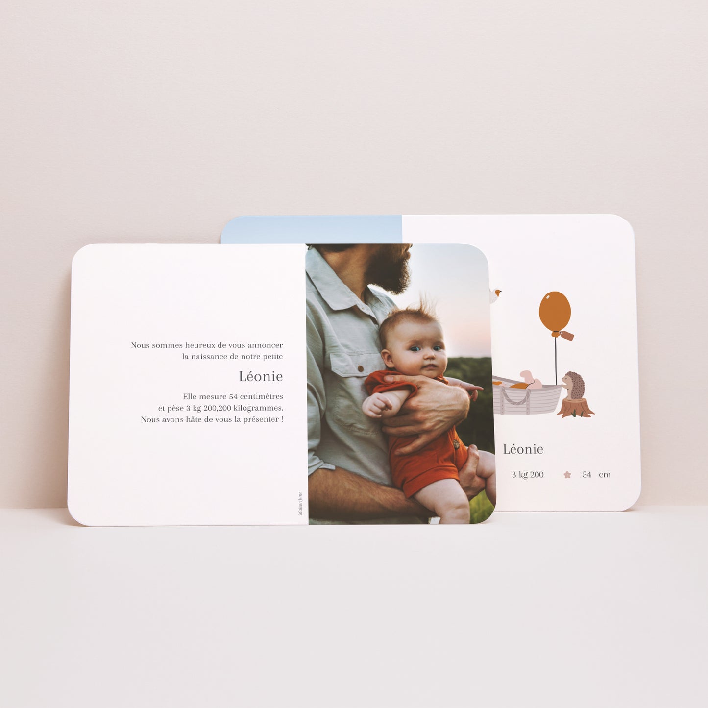 Faire-part Naissance Paysage, bords arrondis Le berceau de la nature photo N° 2