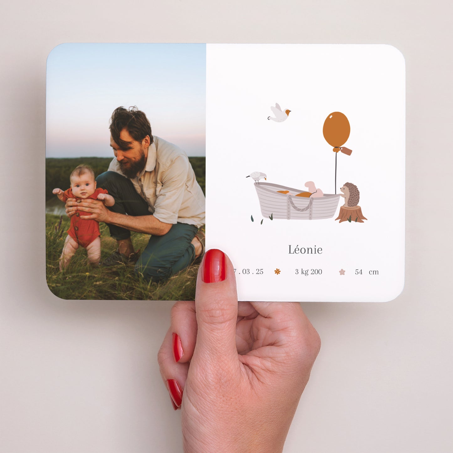 Faire-part Naissance Paysage, bords arrondis Le berceau de la nature photo N° 3