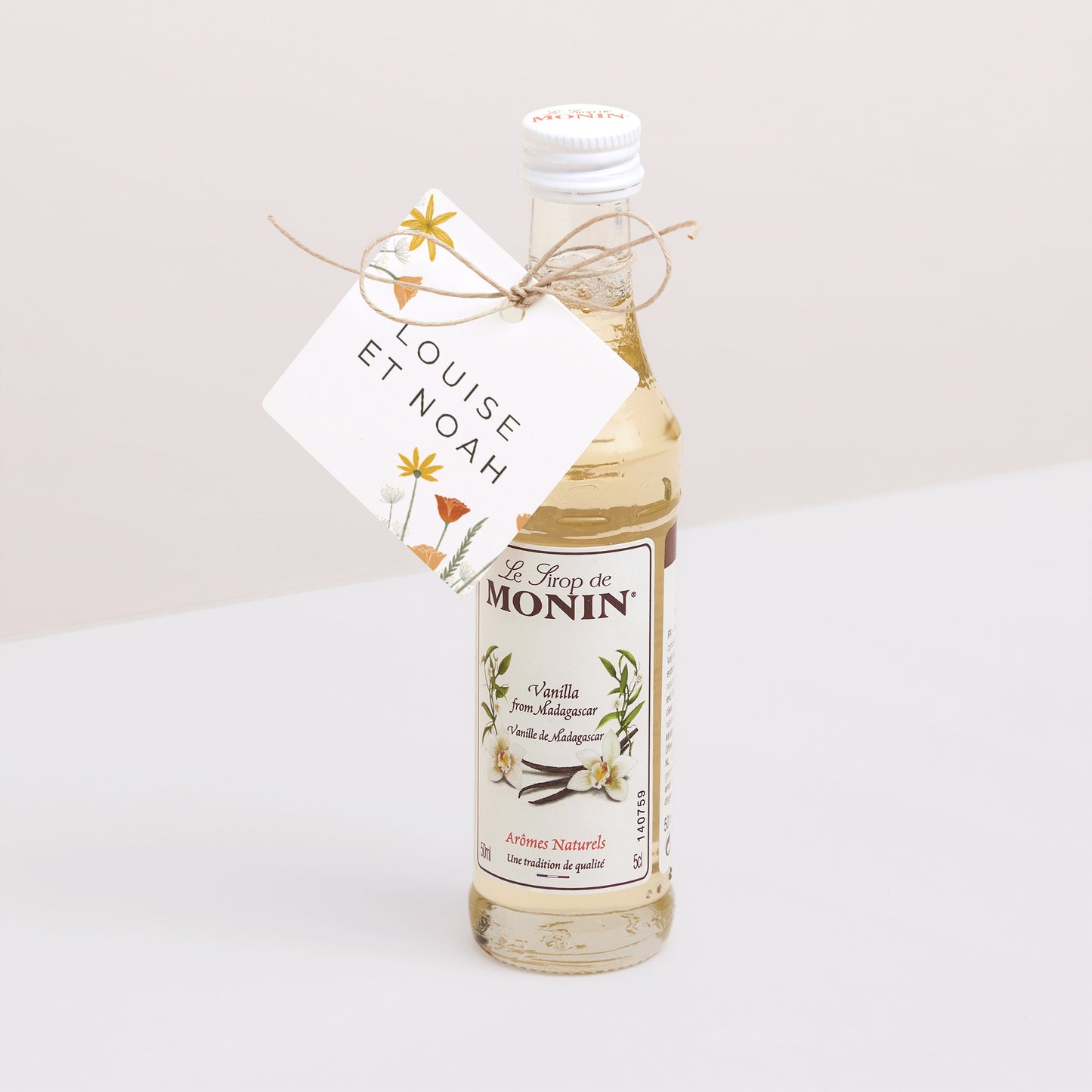 Etiquette perforée Mariage Carrée Bouquet champêtre photo N° 3