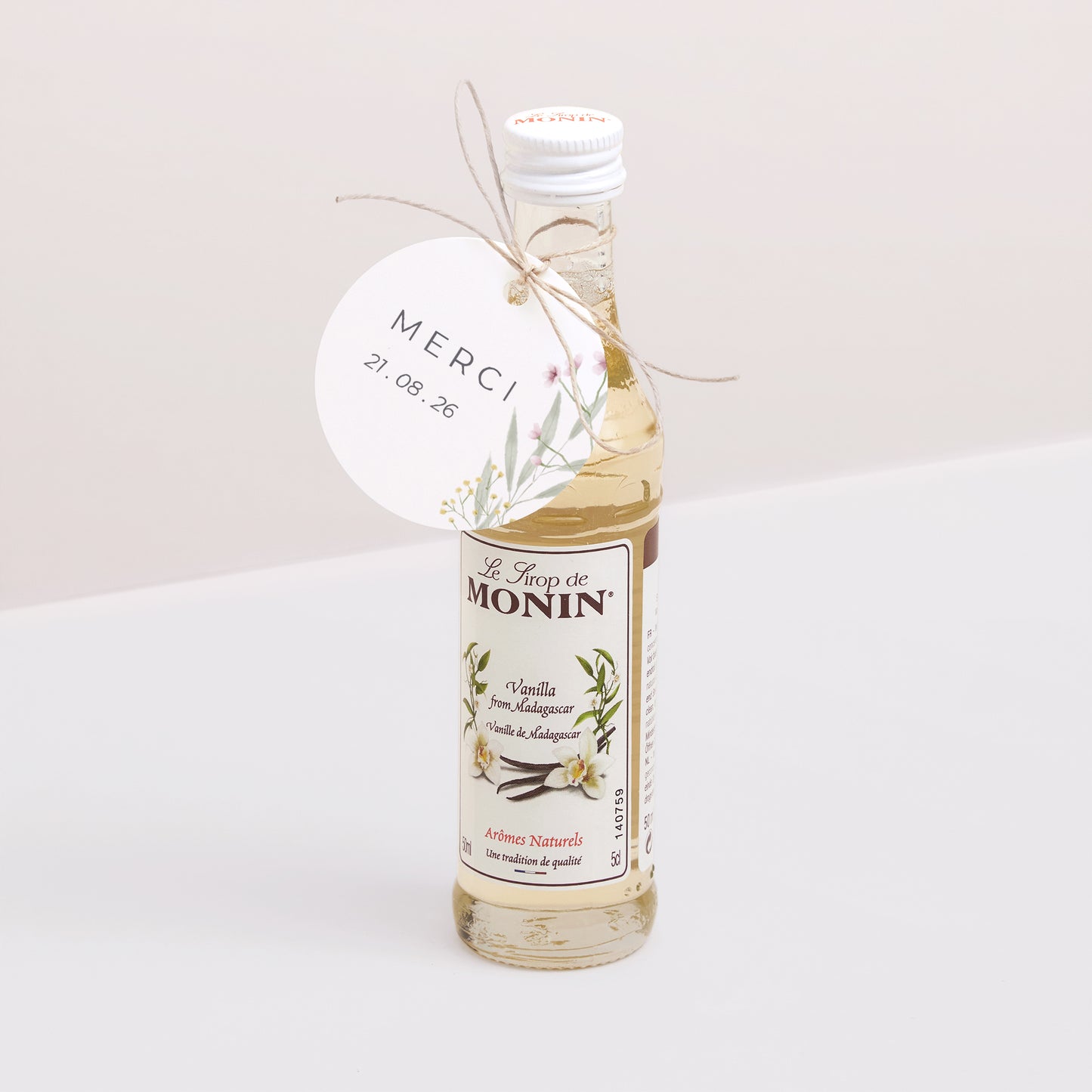 Etiquette perforée Mariage Ronde Champêtre fleuri photo N° 3