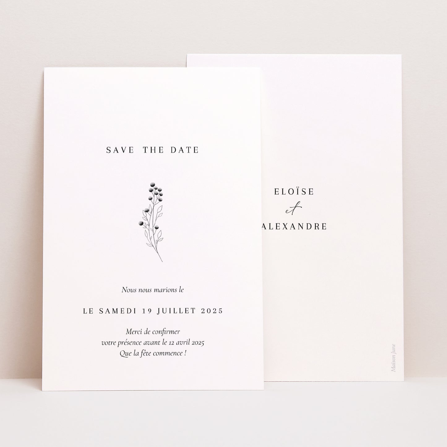 Save the date Mariage Portrait Petit Brin Chic photo N° 1