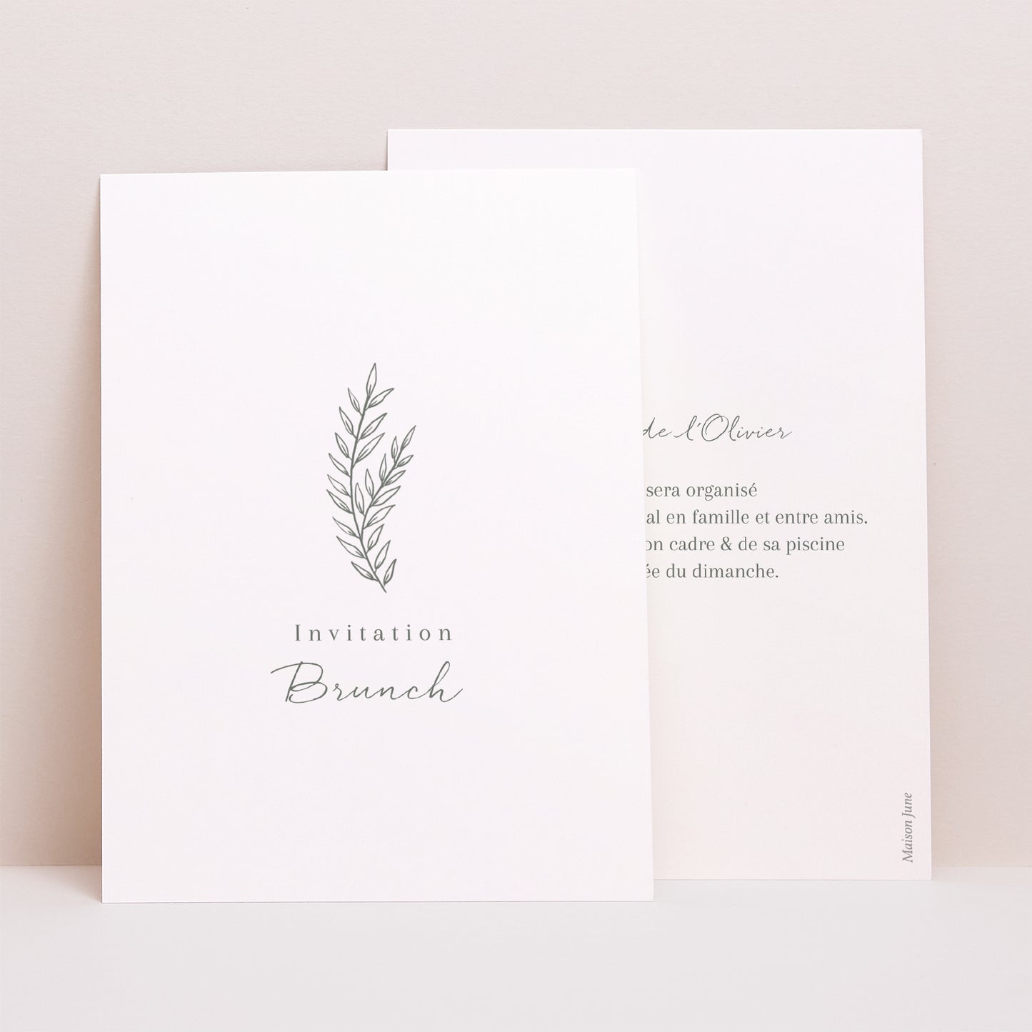 Invitations Mariage Portrait Cadre floral photo N° 1