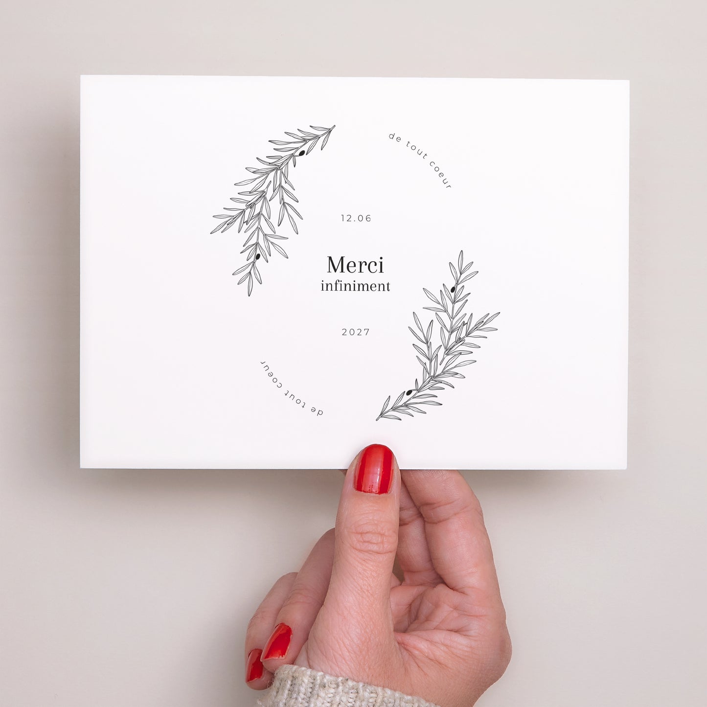 Remerciements Mariage Paysage Branche d'Olivier photo N° 3