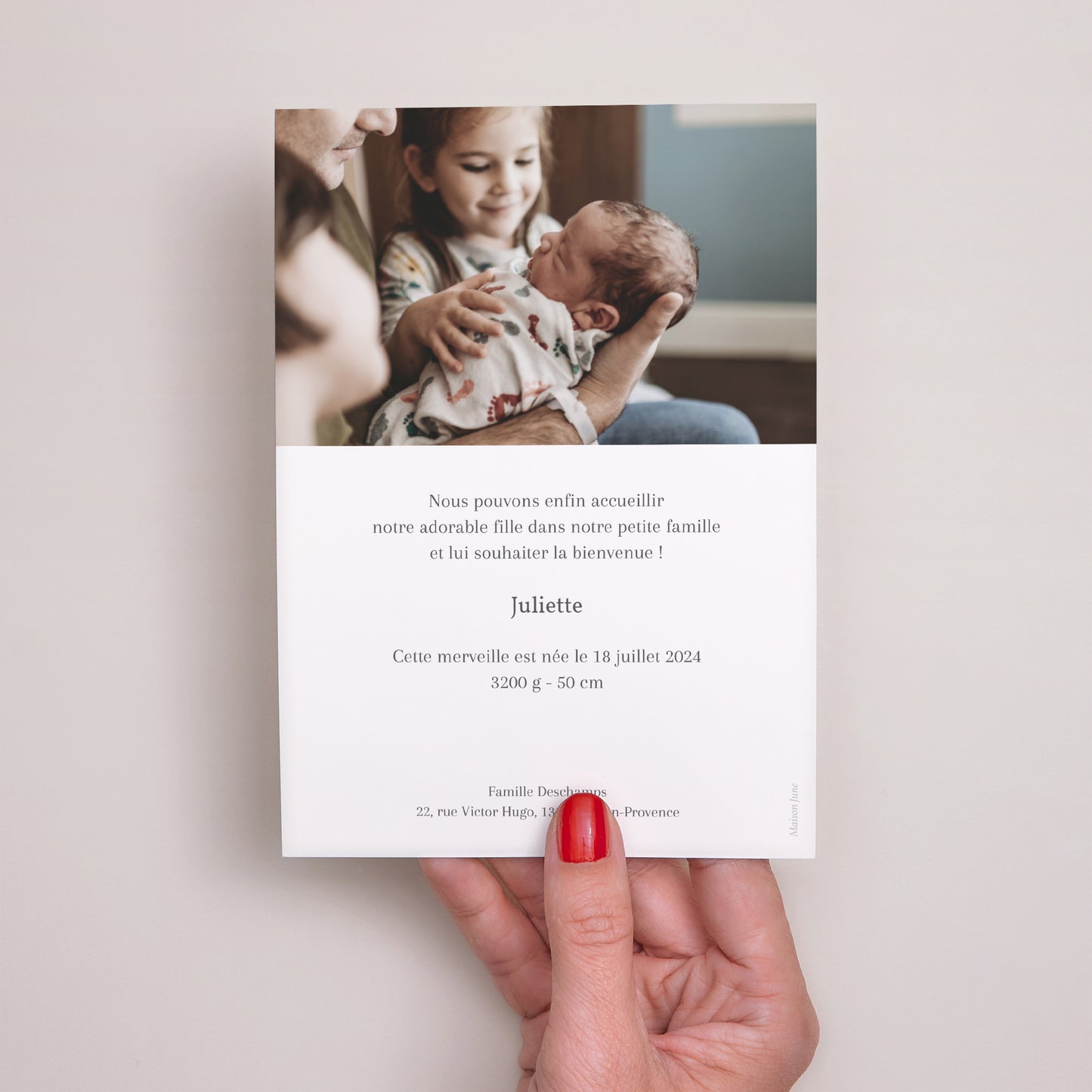 Faire-part Naissance Portrait Vue sur le monde photo N° 3