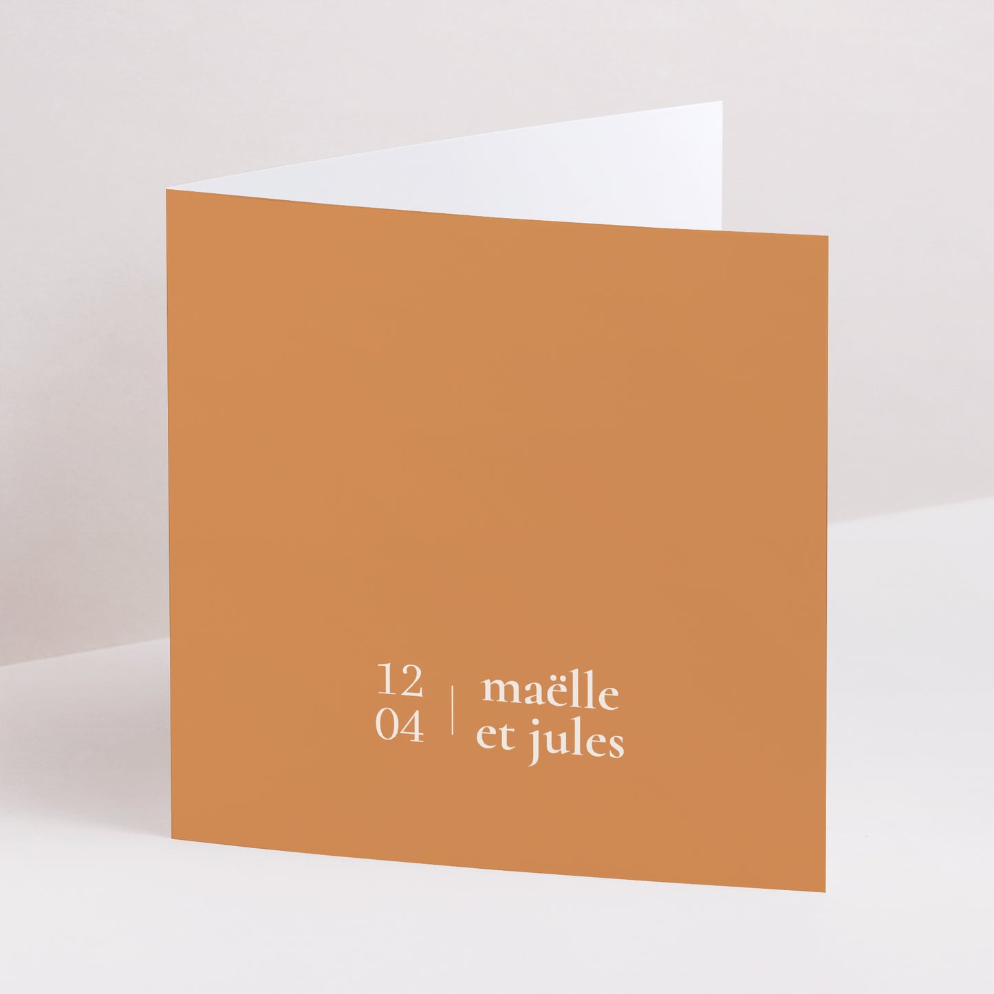 Faire-part Mariage Carré double volet Bibemus typographie photo N° 1