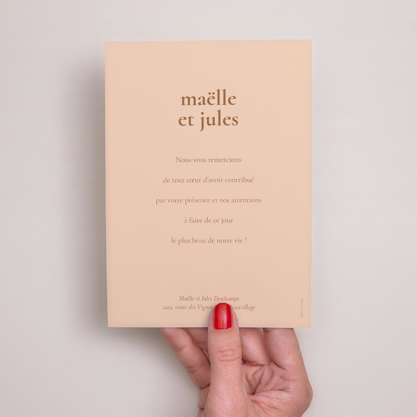 Remerciements Mariage Portrait Bibemus typographie photo N° 3