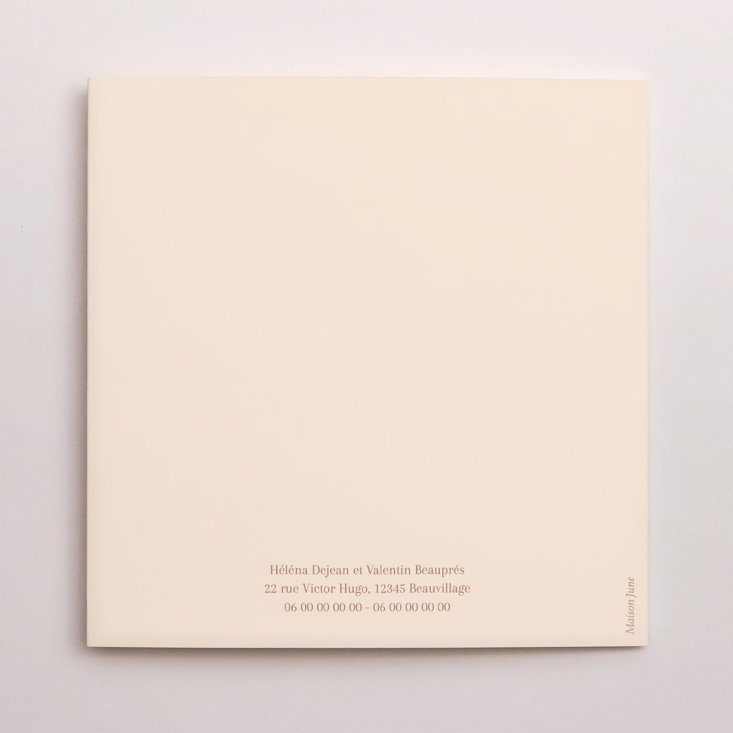 Faire-part Mariage Carré double volet Derrière le Feuillage photo N° 3