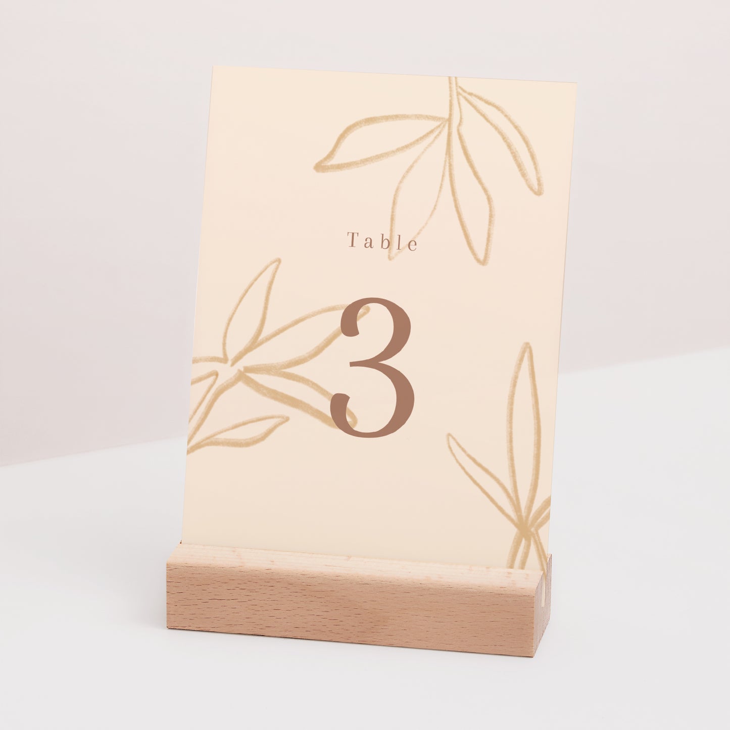 Marque table Mariage Rectangle Derrière le Feuillage photo N° 3