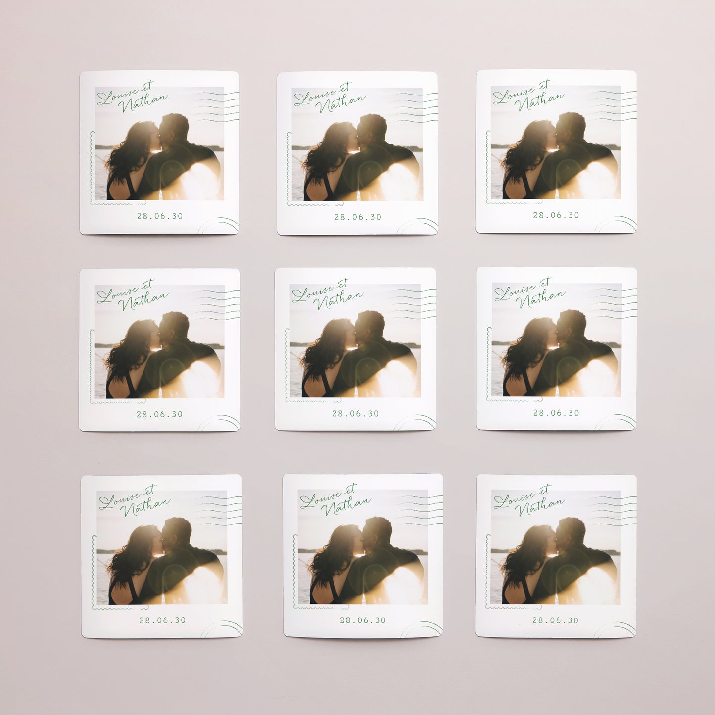 Save the date Mariage Lot de 9, magnétique Passeport photo photo N° 3