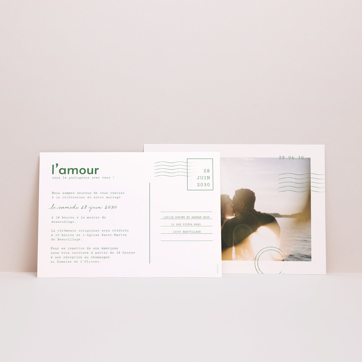 Faire-part Mariage Paysage Passeport photo photo N° 3