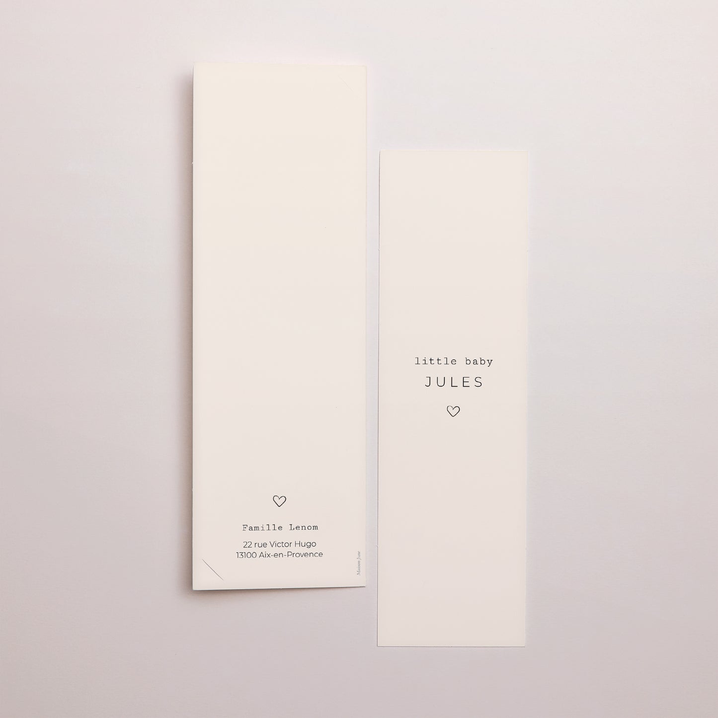 Faire-part Naissance Marque-page photo Bullet journal Herbier photo N° 3