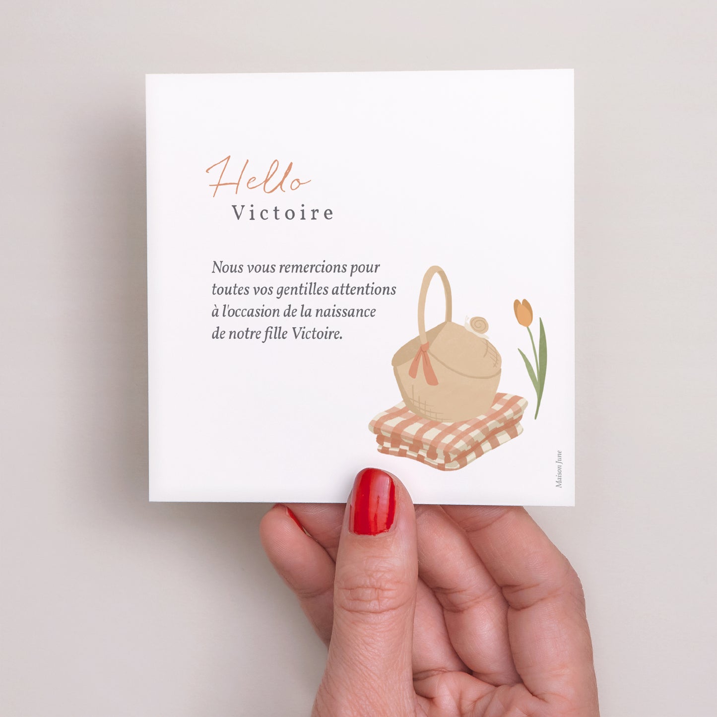 Remerciements Naissance Carré Bullet journal Printemps photo N° 3