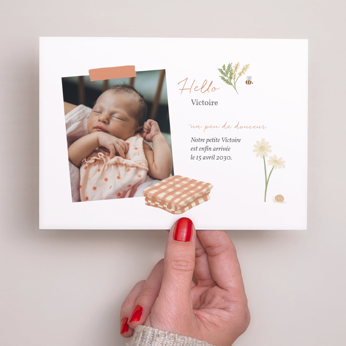 Faire-part Naissance Paysage Bullet journal Printemps photo N° 3