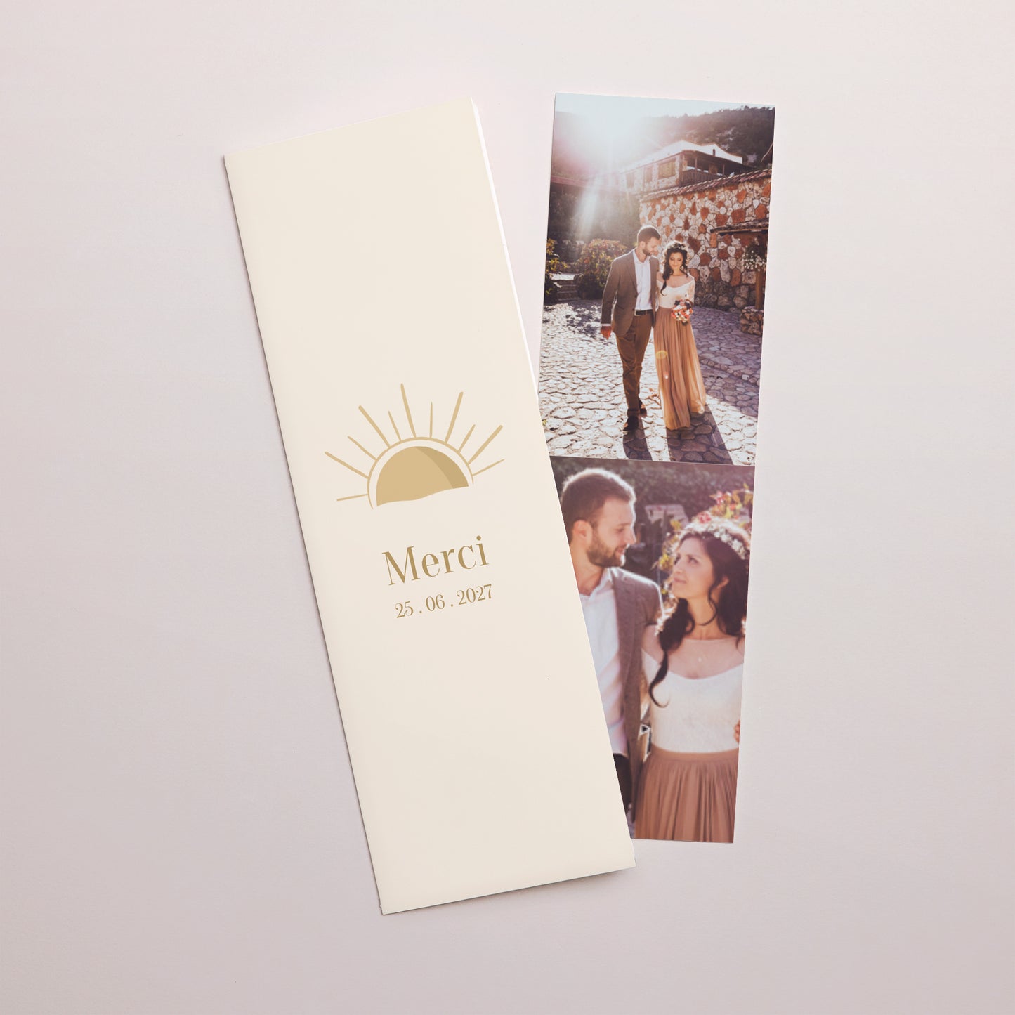 Remerciements Mariage Marque-page photo Sous le sunlight photo N° 1