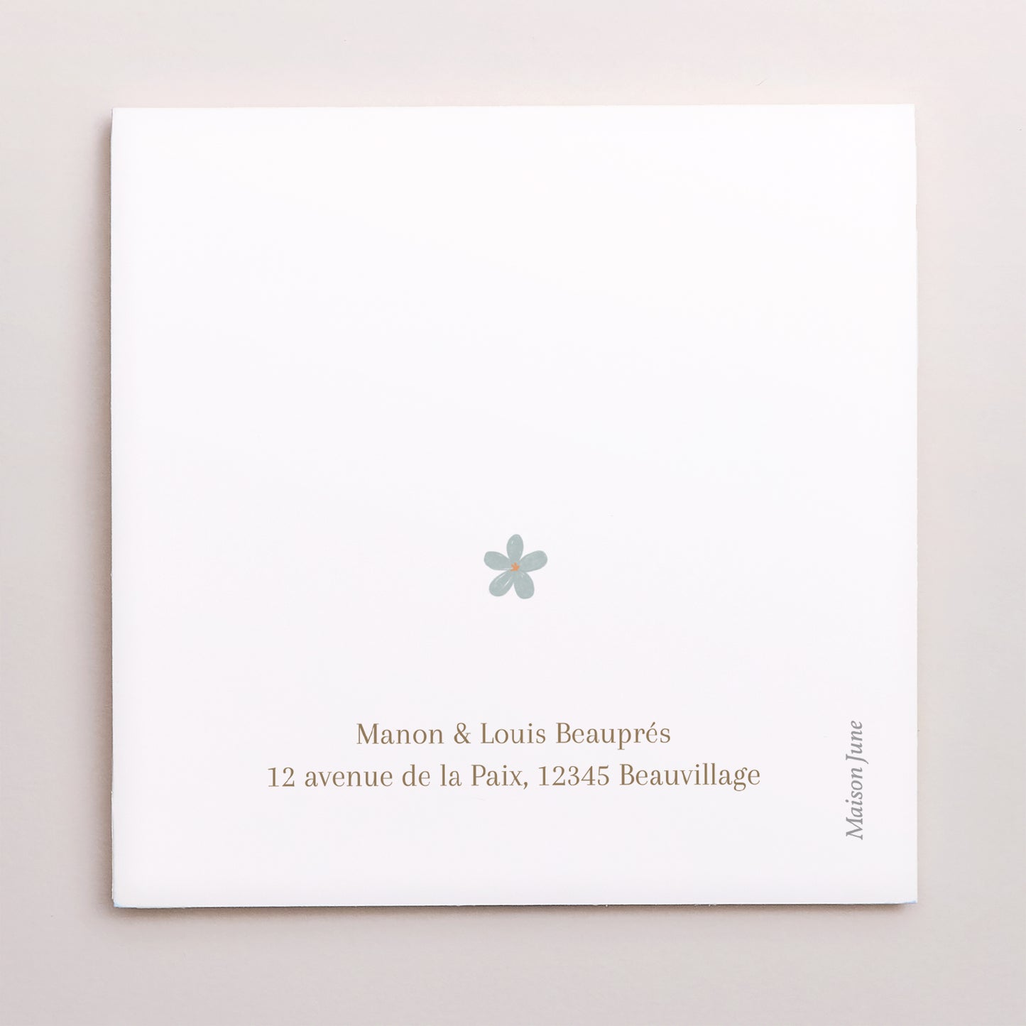 Remerciements Naissance Carré double volet demi-lune Petits pas dans les champs photo N° 3