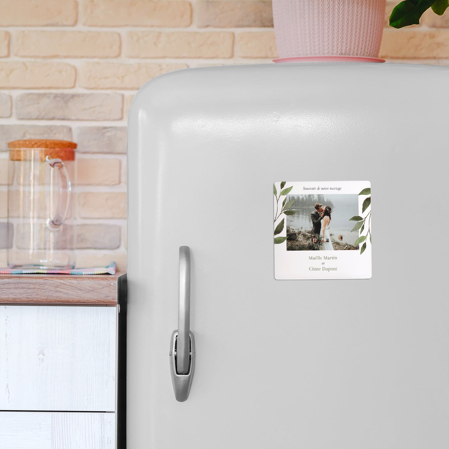 Remerciements Mariage Lot de 9, magnétique Ondulation végétale photo N° 4