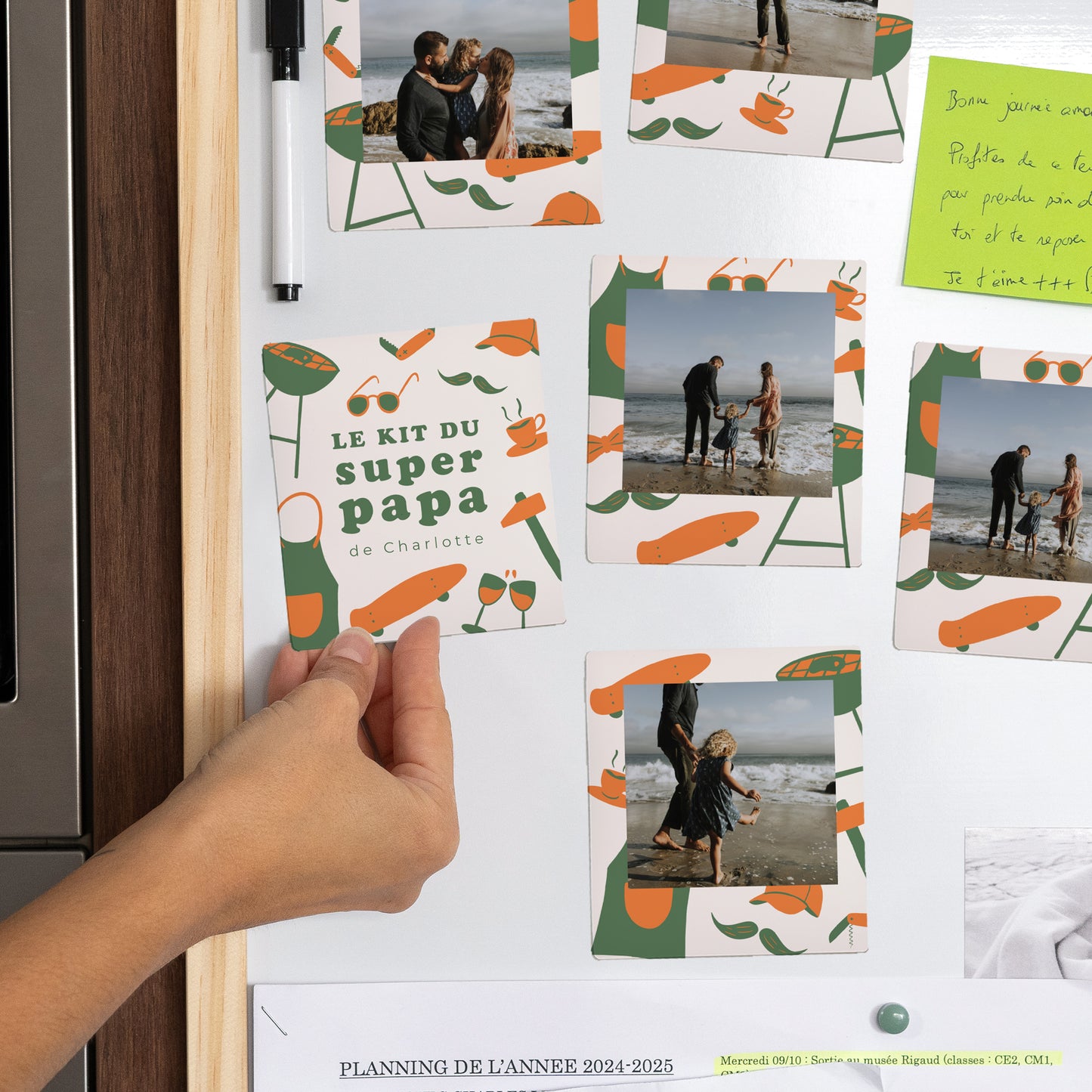 Magnet Objets Lot de 12, magnétique Kit du super papa photo N° 2