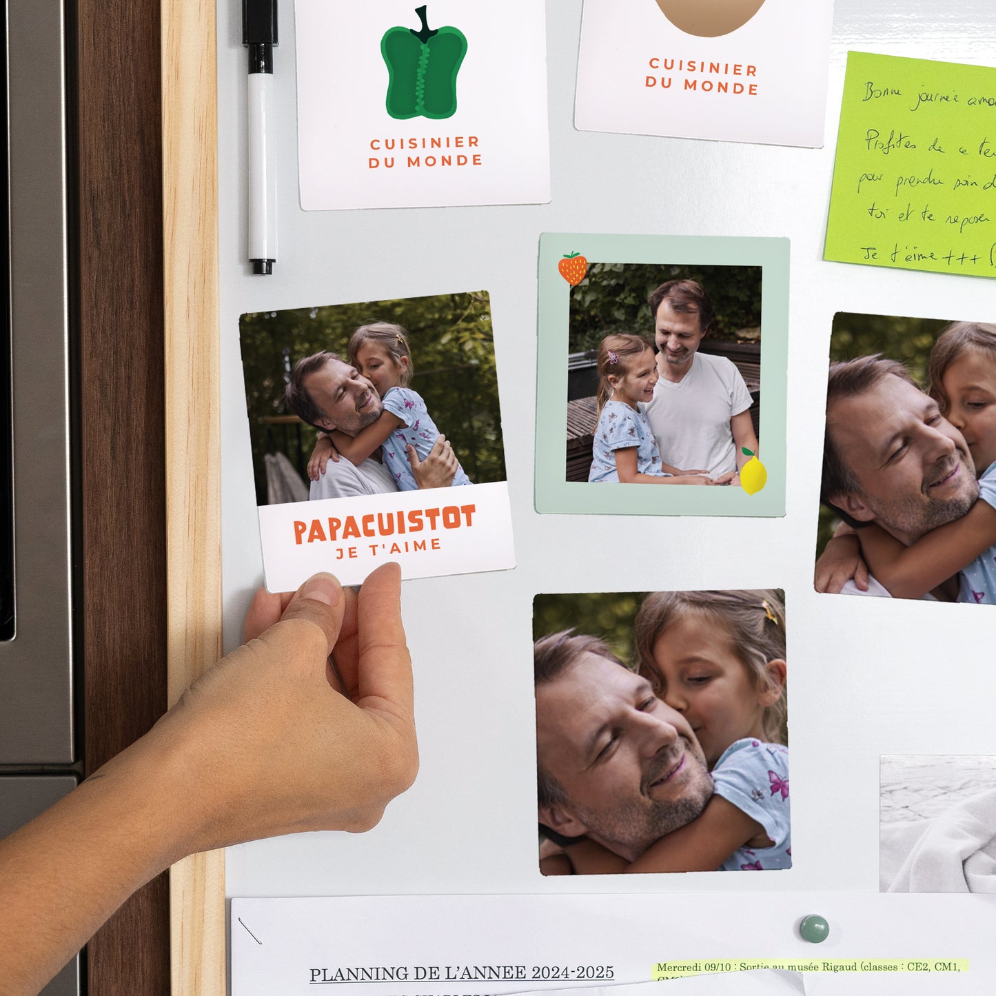 Magnet Objets Lot de 12, magnétique Papa cuistot photo N° 2