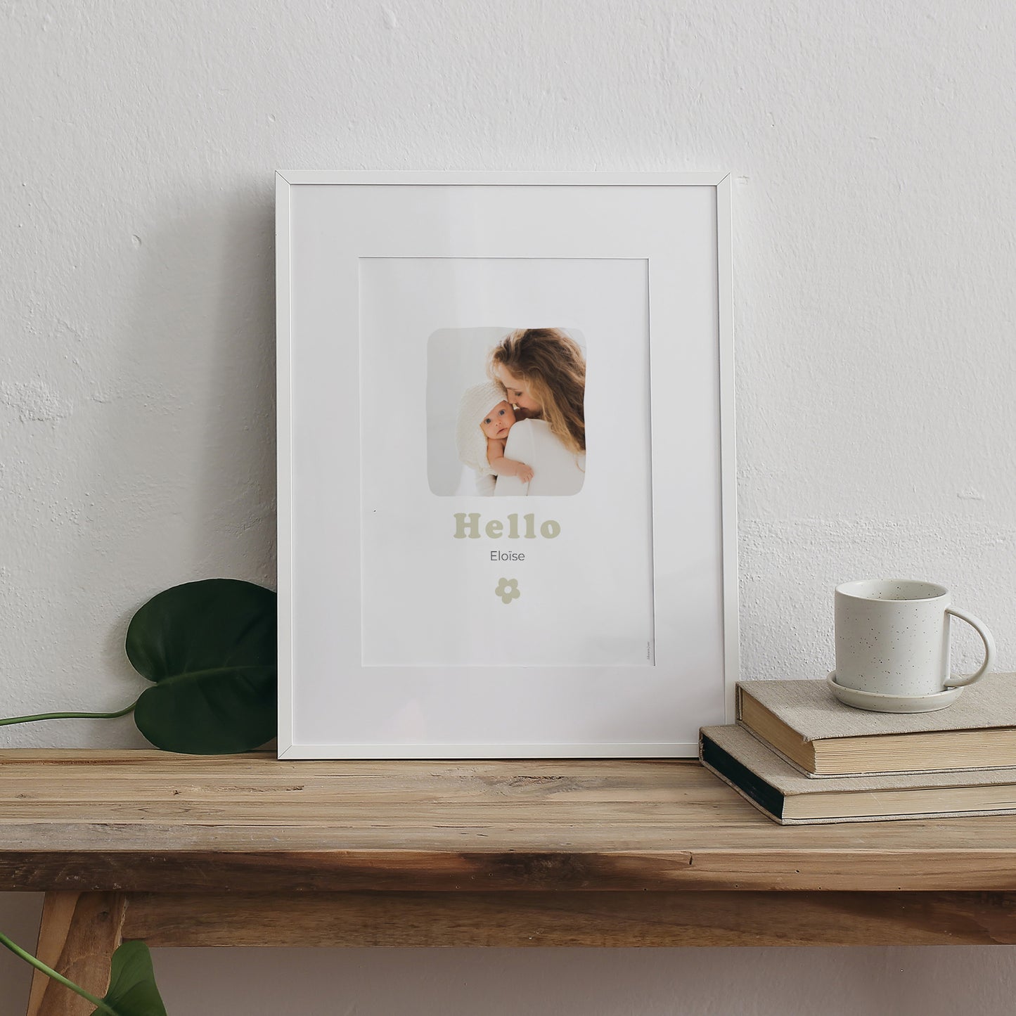 Affiche Naissance Portrait Motif fleur dorure photo N° 3