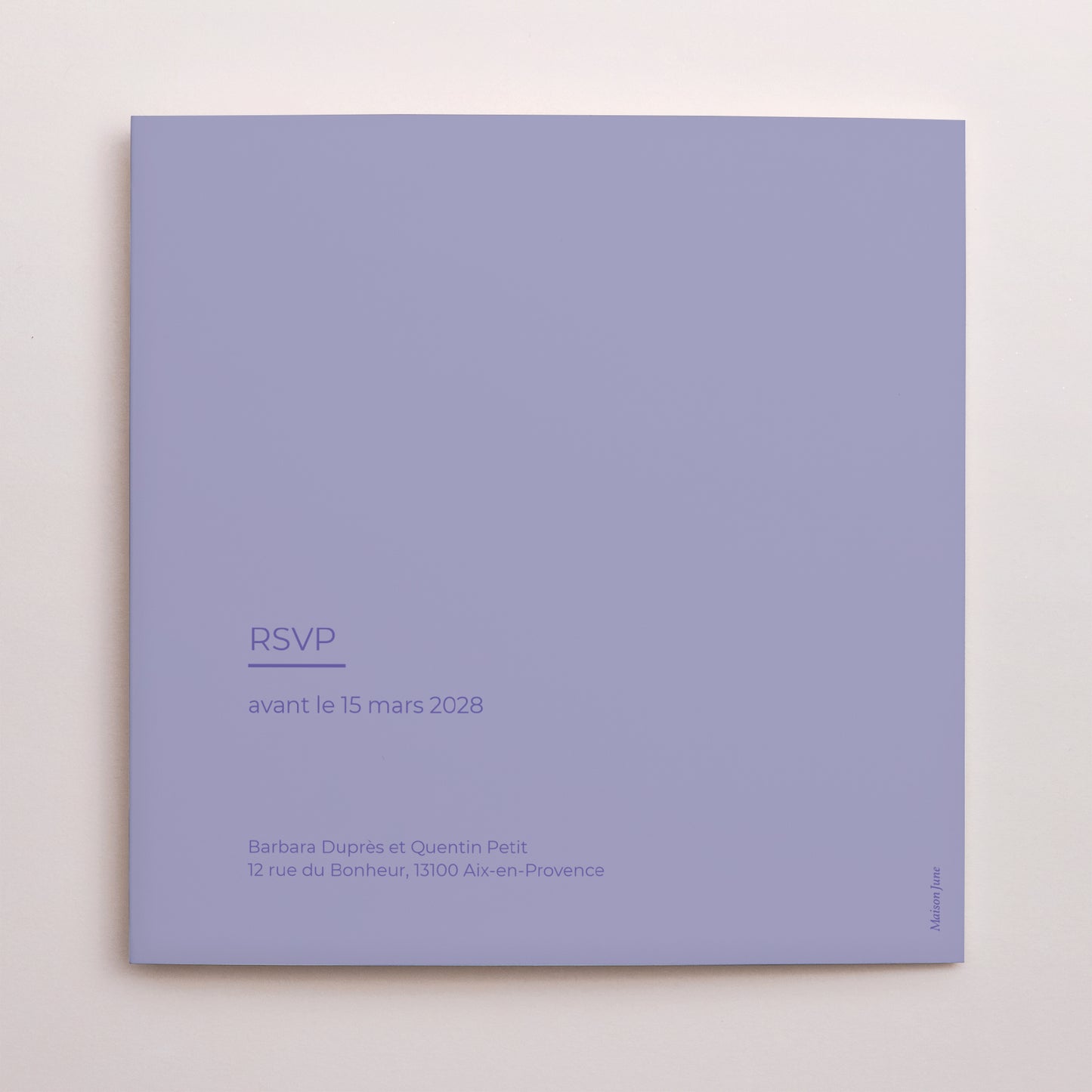 Faire-part Mariage Carré double volet Pop & love photo N° 3