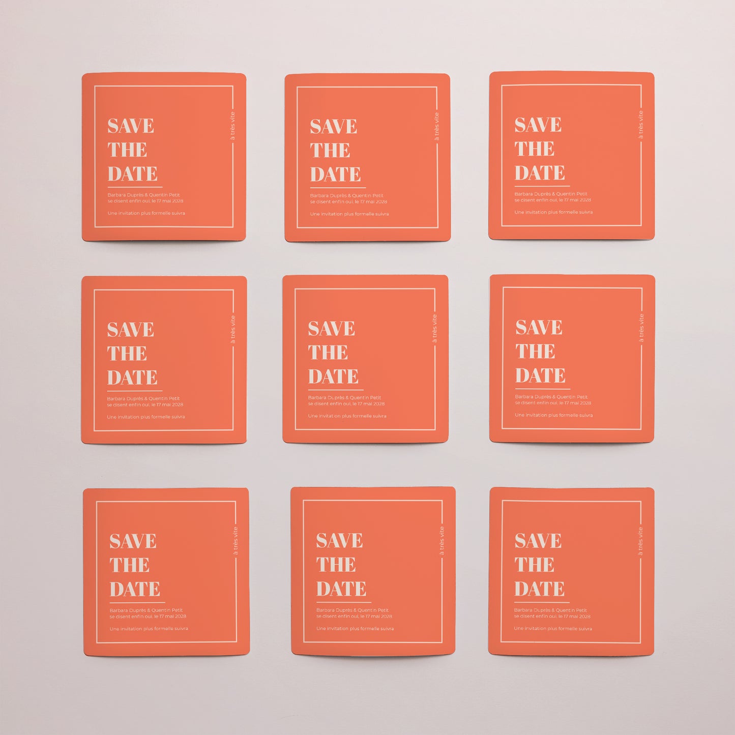 Save the date Mariage Lot de 9, magnétique pop & love photo N° 3