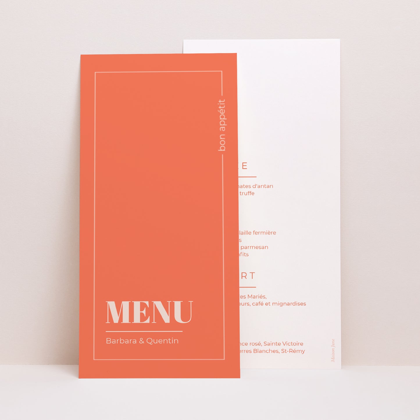 Menu Mariage Panoramique portrait pop & love photo N° 1