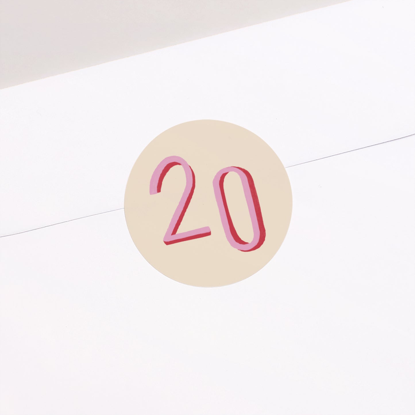Sticker Anniversaire Adulte Rond Pop rose photo N° 1