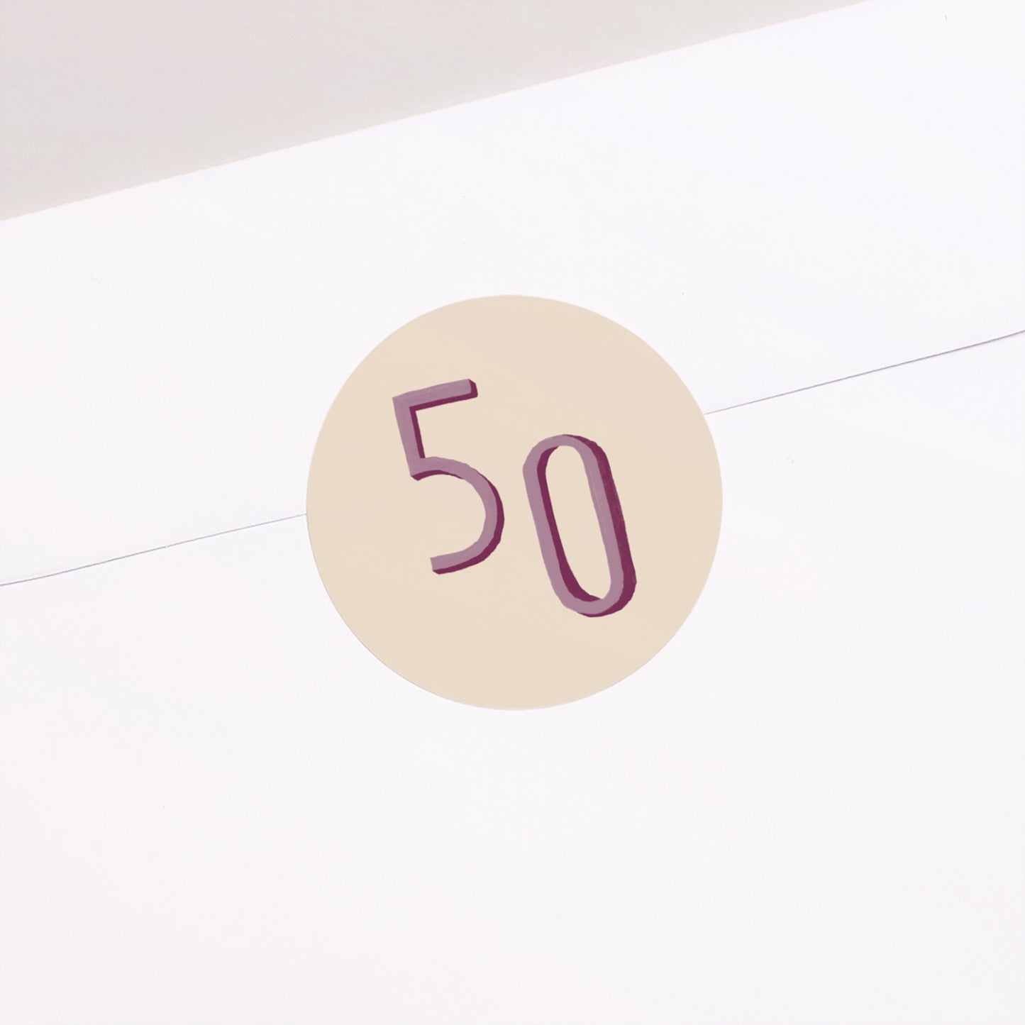 Sticker Anniversaire Adulte Rond Pop 50 photo N° 1