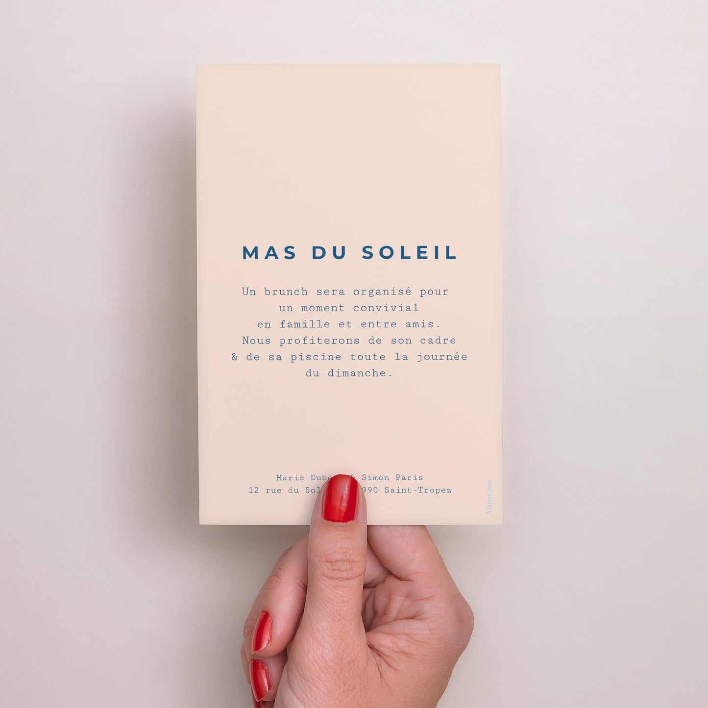 Invitations Mariage Portrait L'amour à la plage photo N° 3