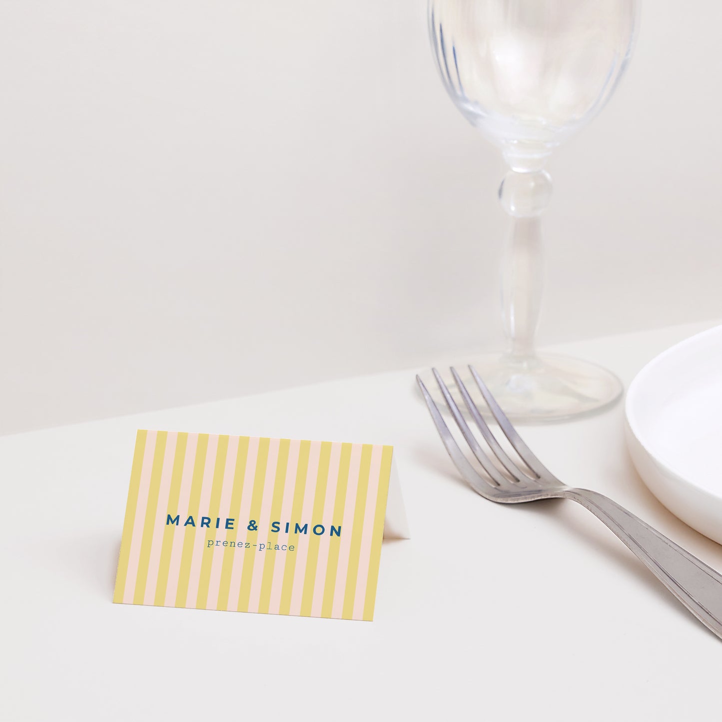 Marque-place Mariage 2 volets L'amour à la plage photo N° 2