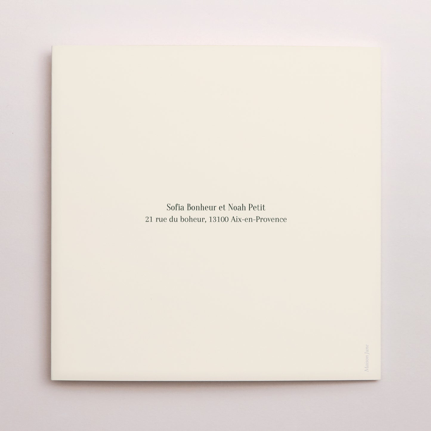 Faire-part Mariage Carré double volet Vagues vertes photo N° 3