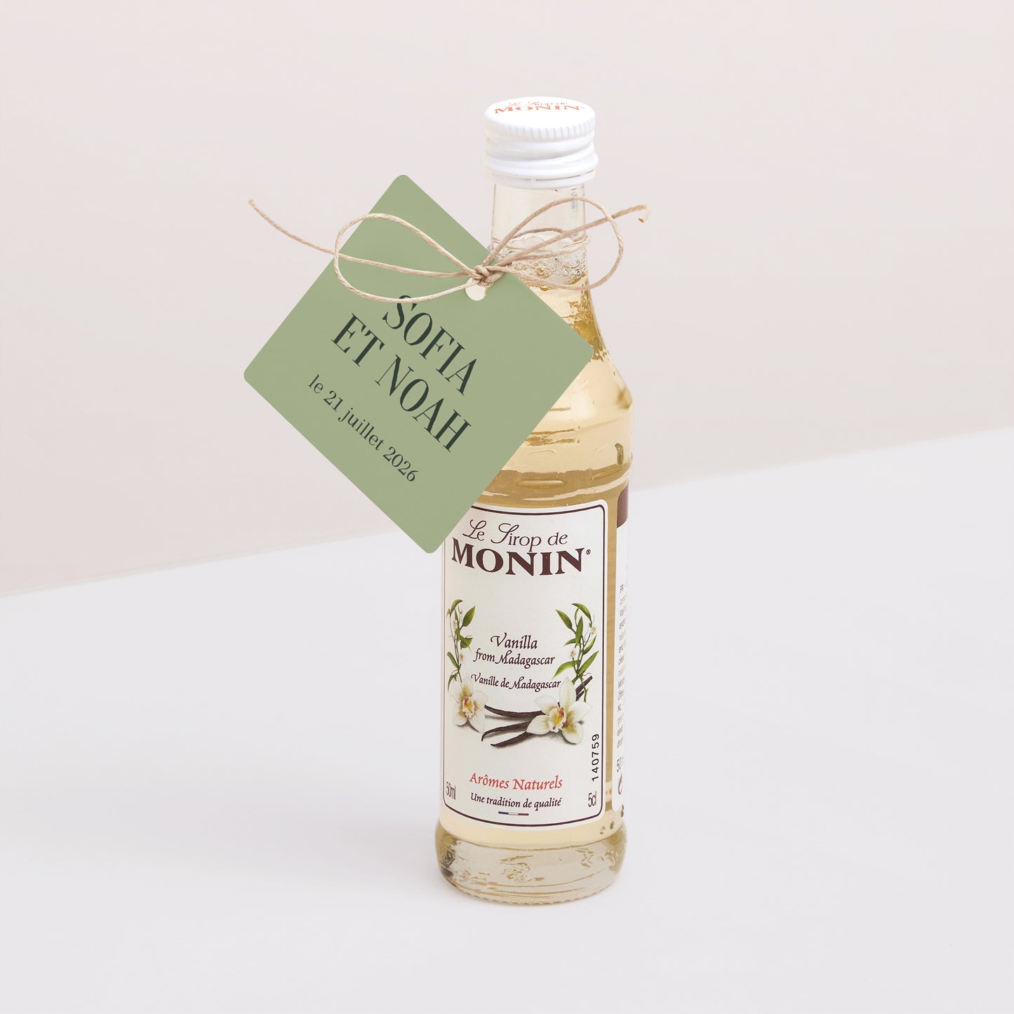 Etiquette perforée Mariage Carrée Vagues vertes photo N° 3