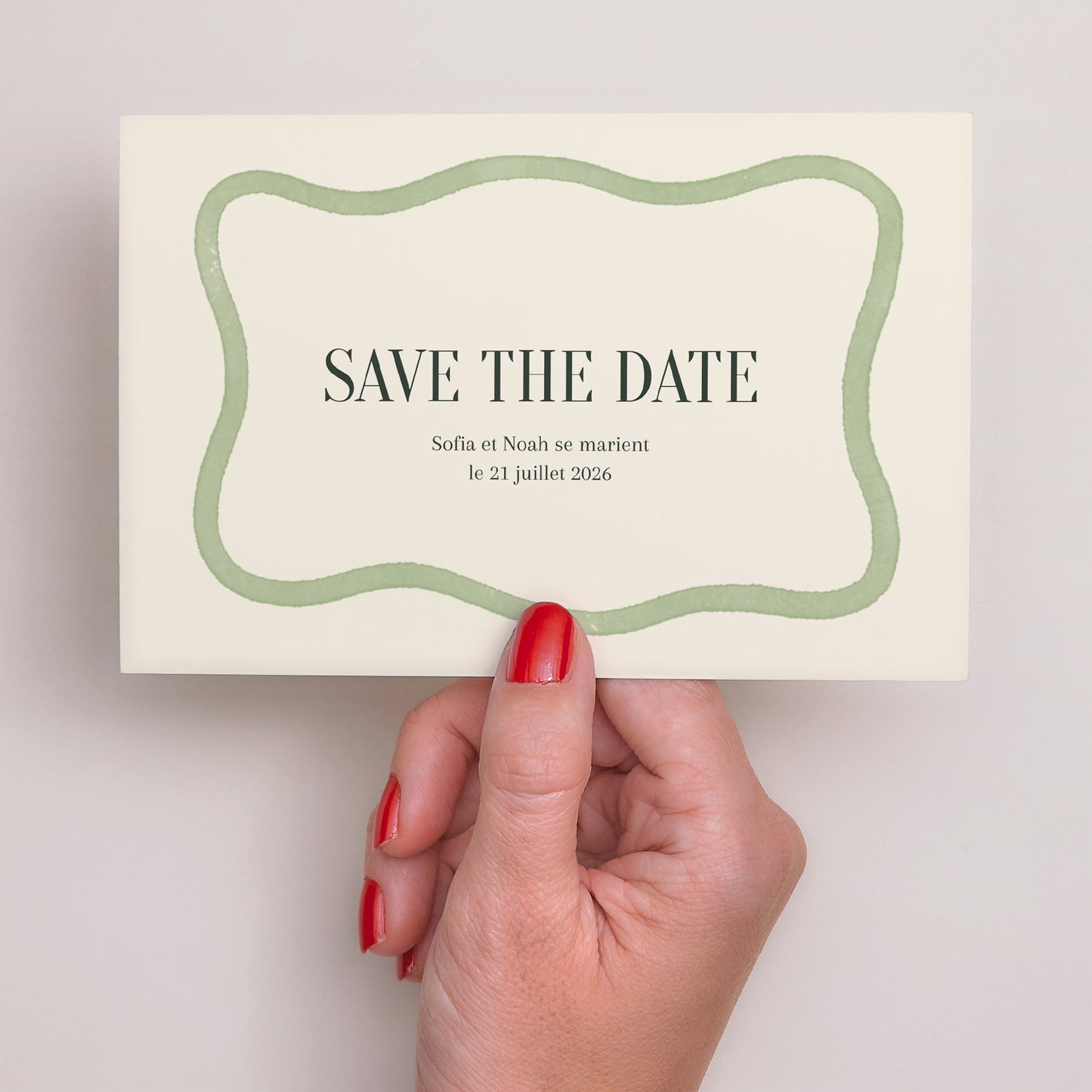 Save the date Mariage Paysage Vagues vertes photo N° 3