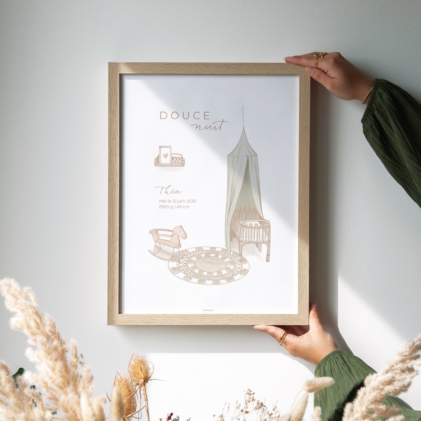 Affiche Naissance Portrait Douce nuit photo N° 2